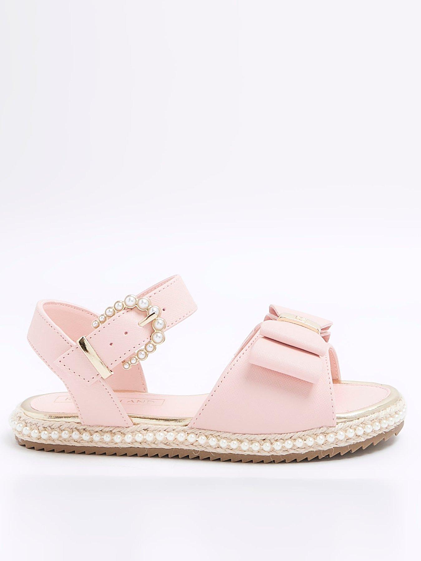 river-island-girls-pearl-trim-bow-sandals-pink