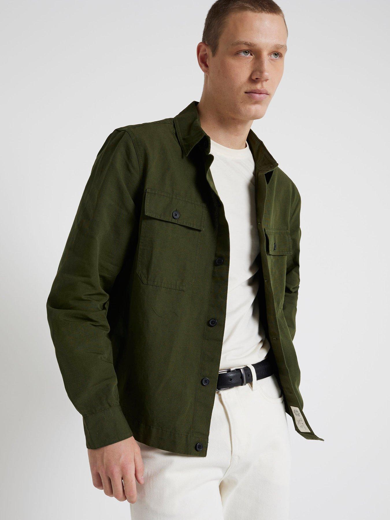 River Island Long Sleeve Smart Linen Overshirt | Very.co.uk