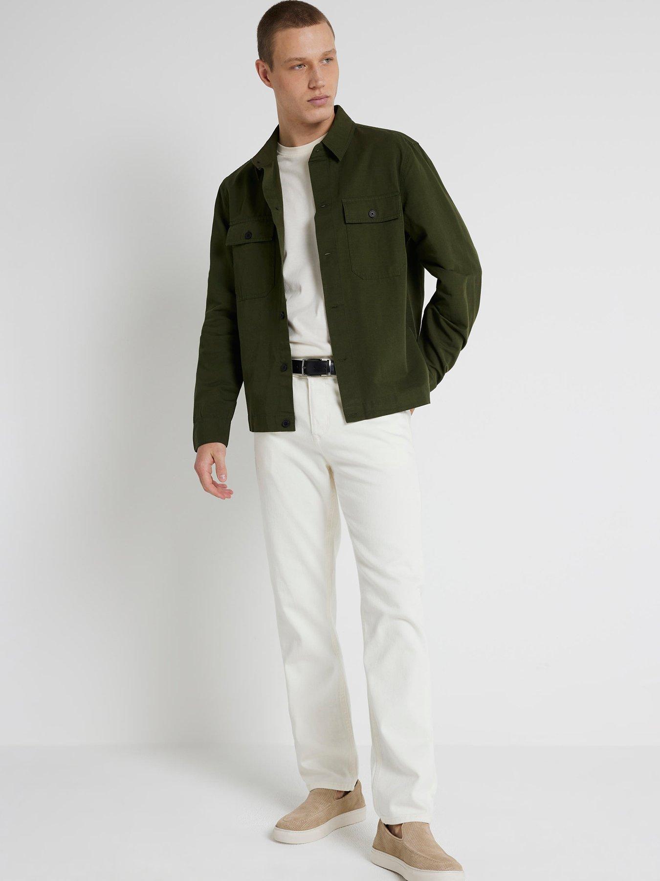 River Island Long Sleeve Smart Linen Overshirt | Very.co.uk