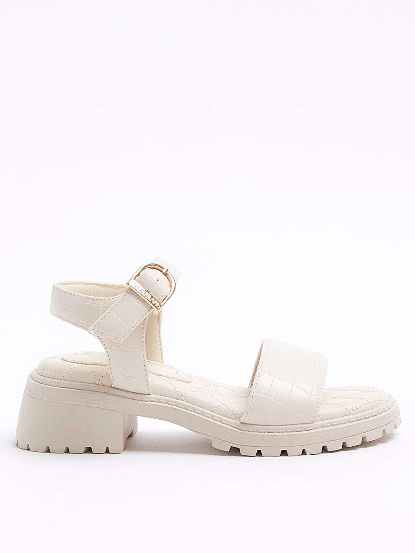 river-island-girls-embossed-chunky-sandals-cream