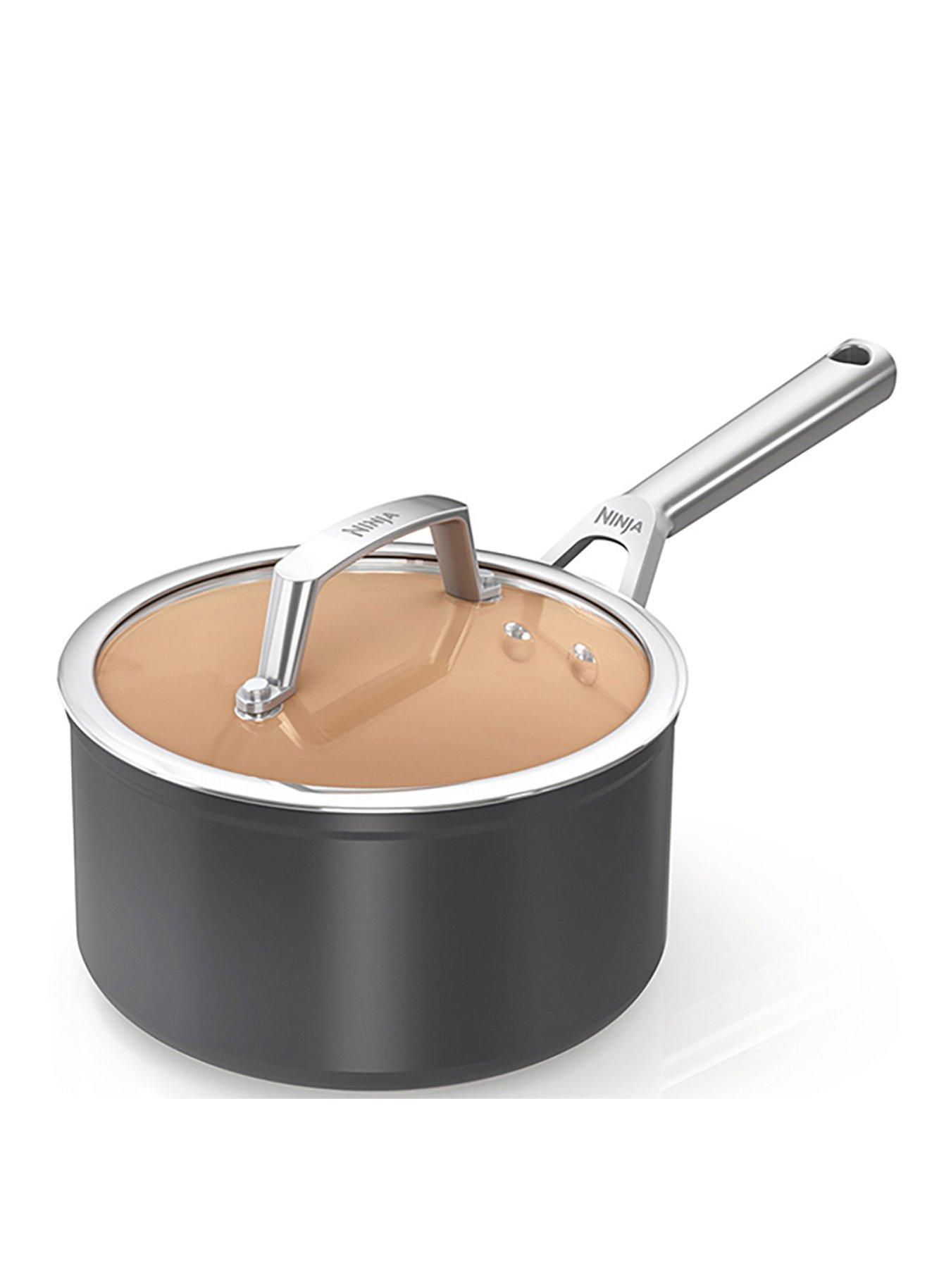 Product photograph of Ninja Extendedlife Ceramic Saucepan With Lid Ndash 18 Cm from very.co.uk