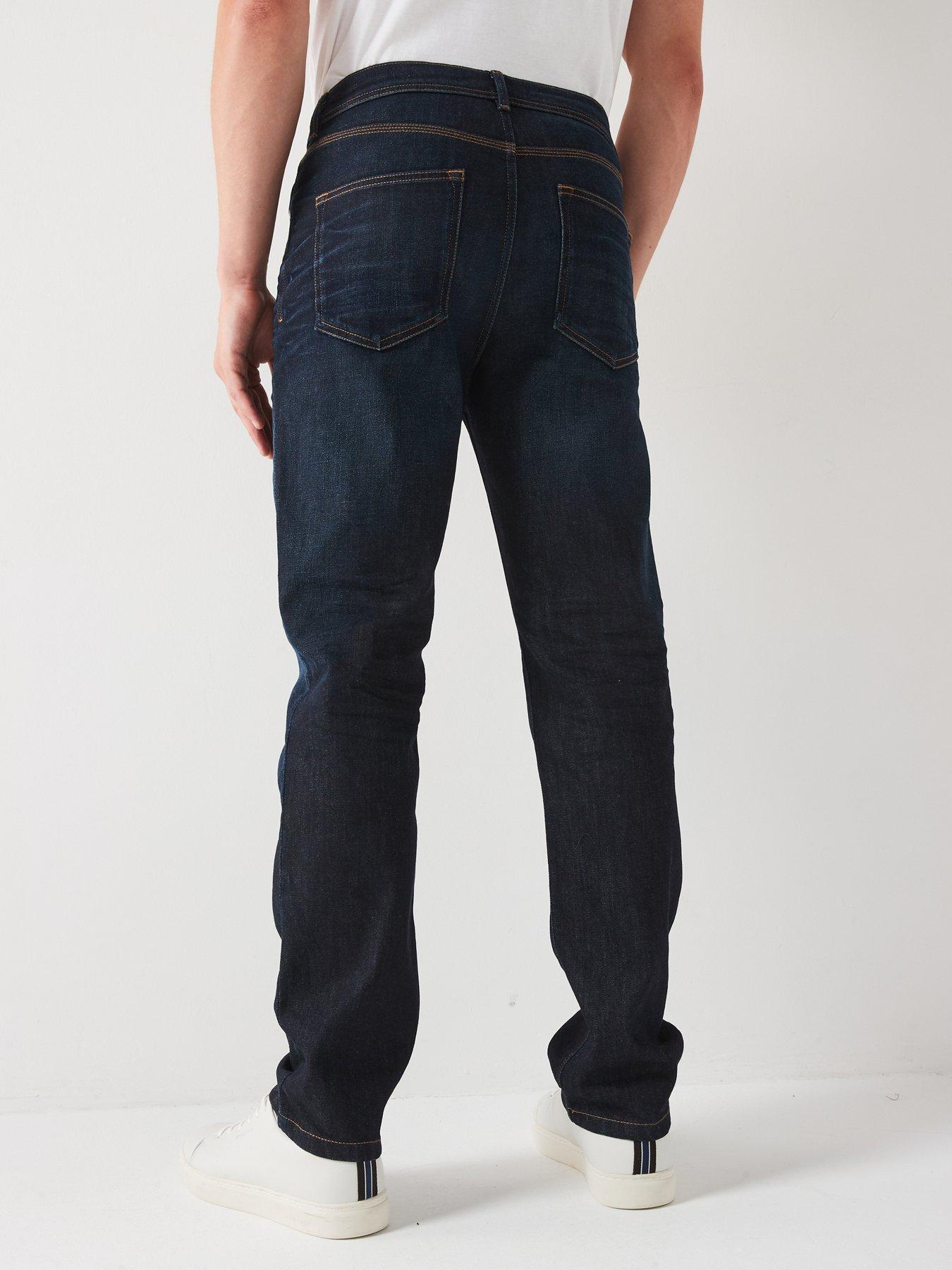 Image 2 of 6 of Very Man Straight Jean with Stretch - Dark Green Tint