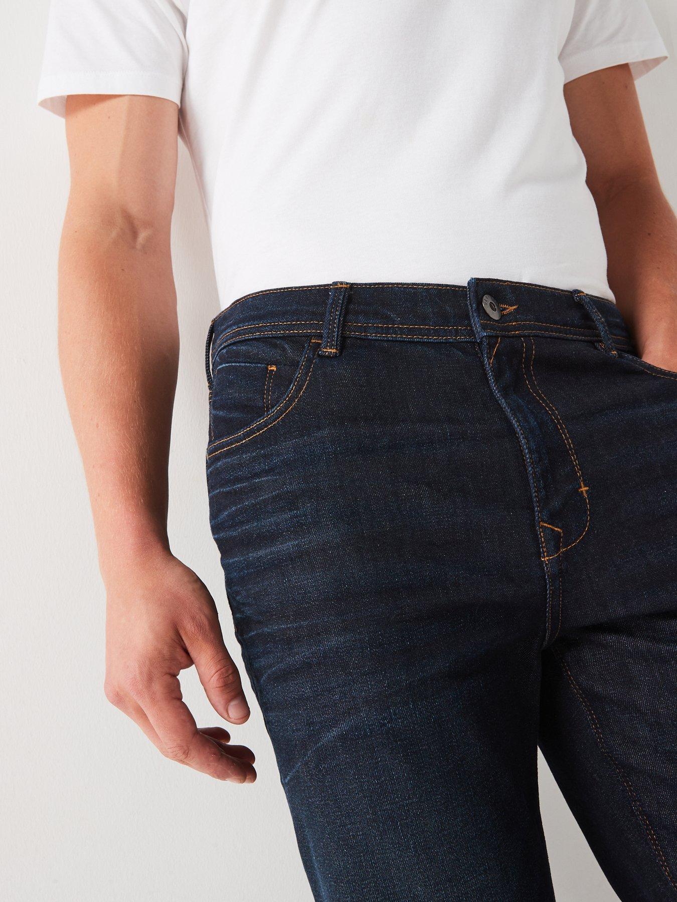 Image 4 of 6 of Very Man Straight Jean with Stretch - Dark Green Tint