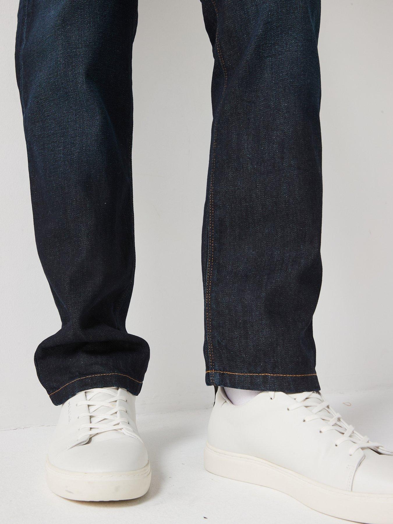 Image 5 of 6 of Very Man Straight Jean with Stretch - Dark Green Tint