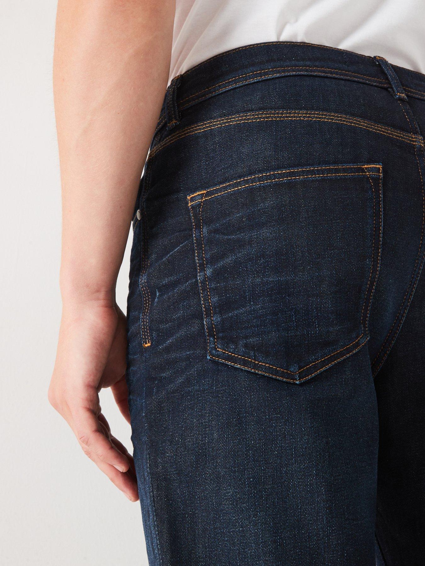 Image 6 of 6 of Very Man Straight Jean with Stretch - Dark Green Tint