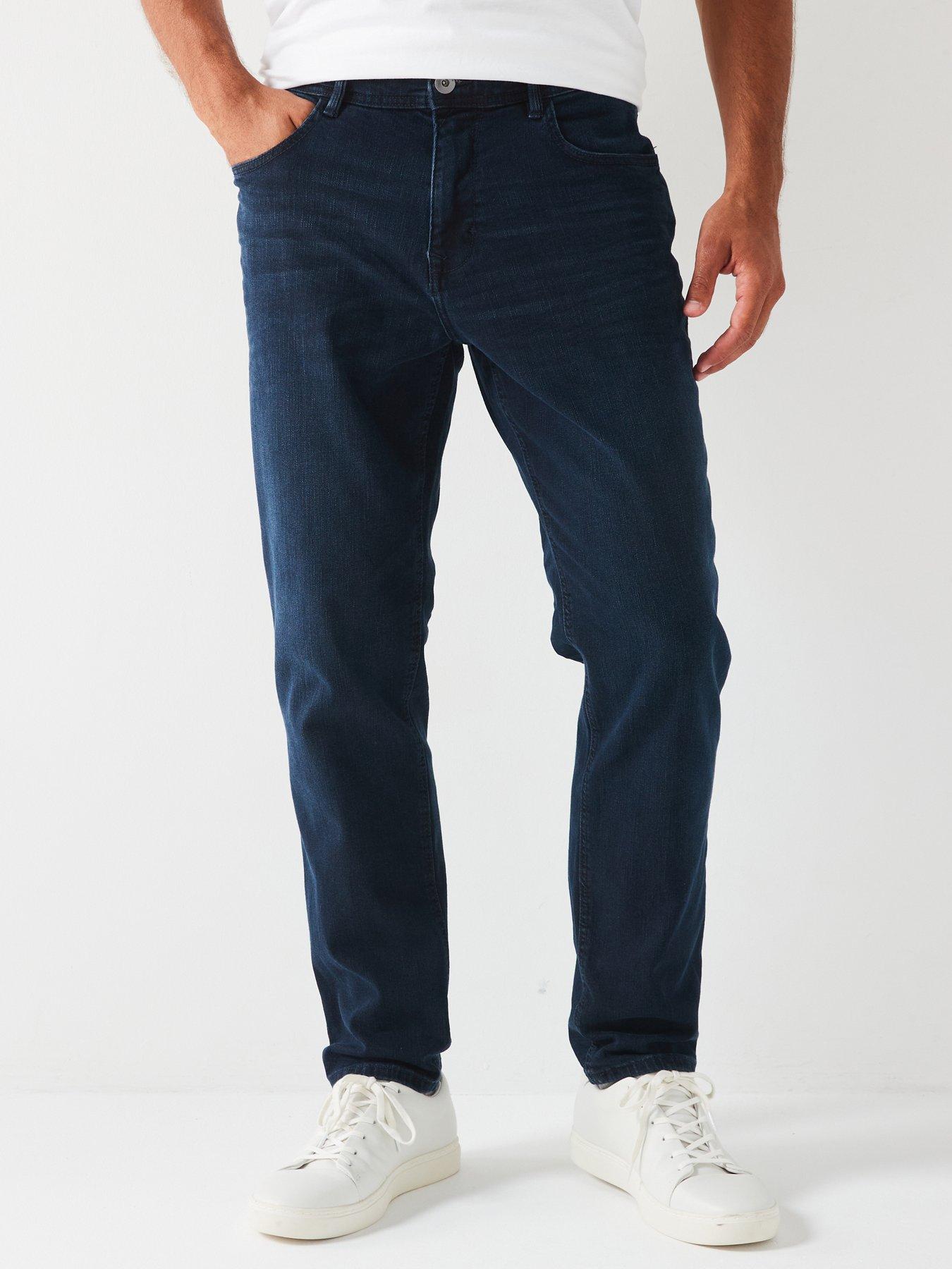 undefined Straight Tapered Jean with Stretch - Black Wash