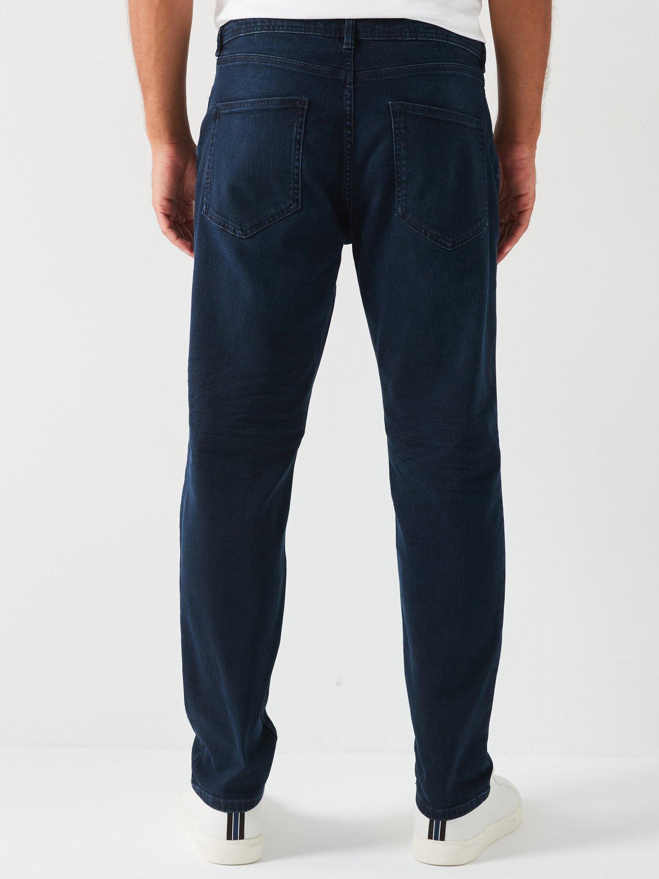 Image 2 of 4 of Very Man Straight Tapered Jean with Stretch - Blue