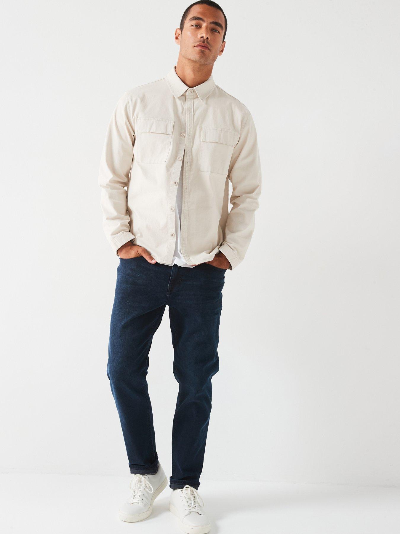 Image 3 of 4 of Very Man Straight Tapered Jean with Stretch - Blue