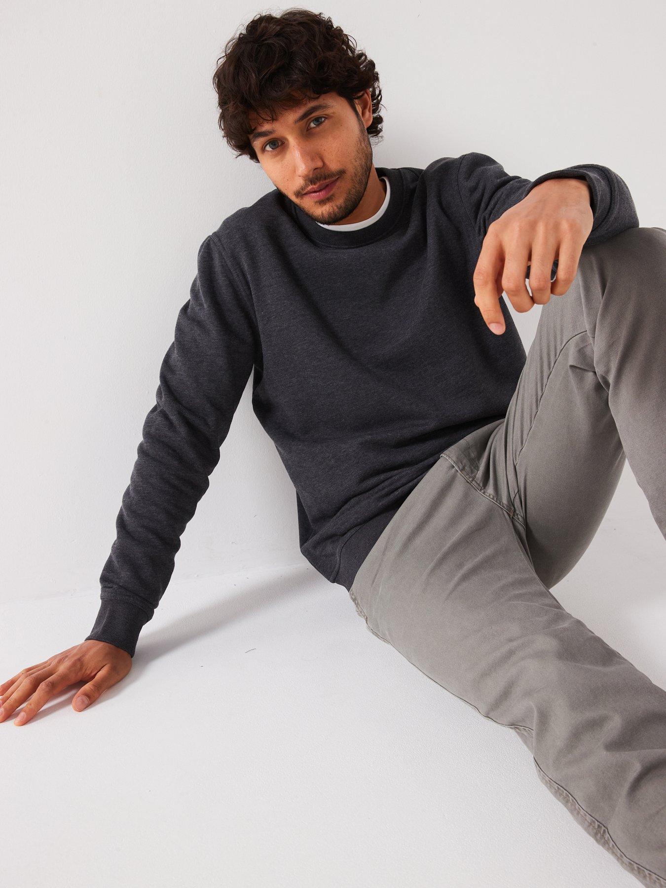 Image 4 of 6 of Very Man Crew Neck Sweatshirt - Charcoal