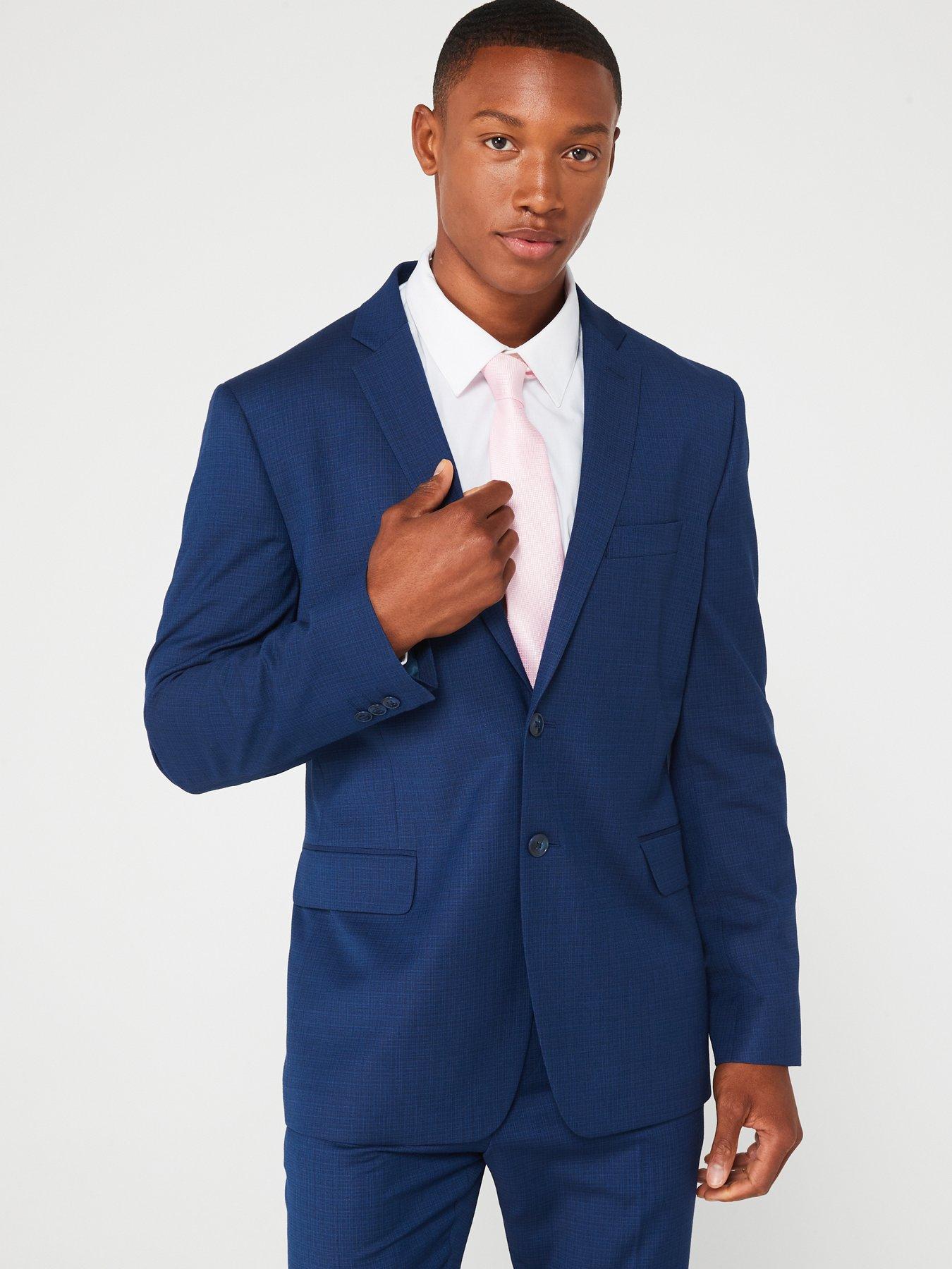 Skinny fit shops blue suit