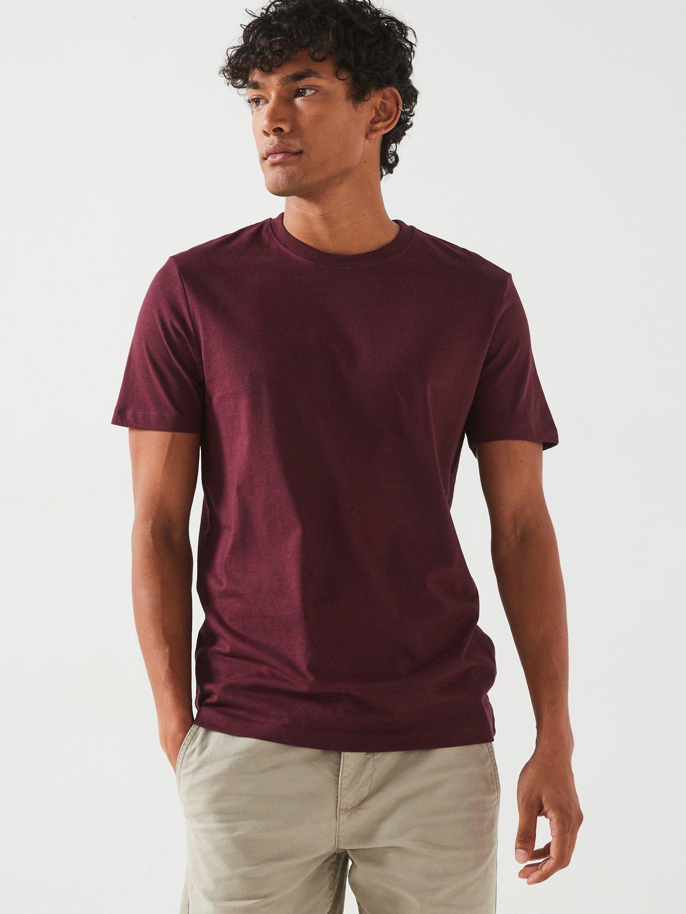 Image 2 of 6 of Very Man 3 Pack Crew Neck T-shirt - Khaki/burgundy/black
