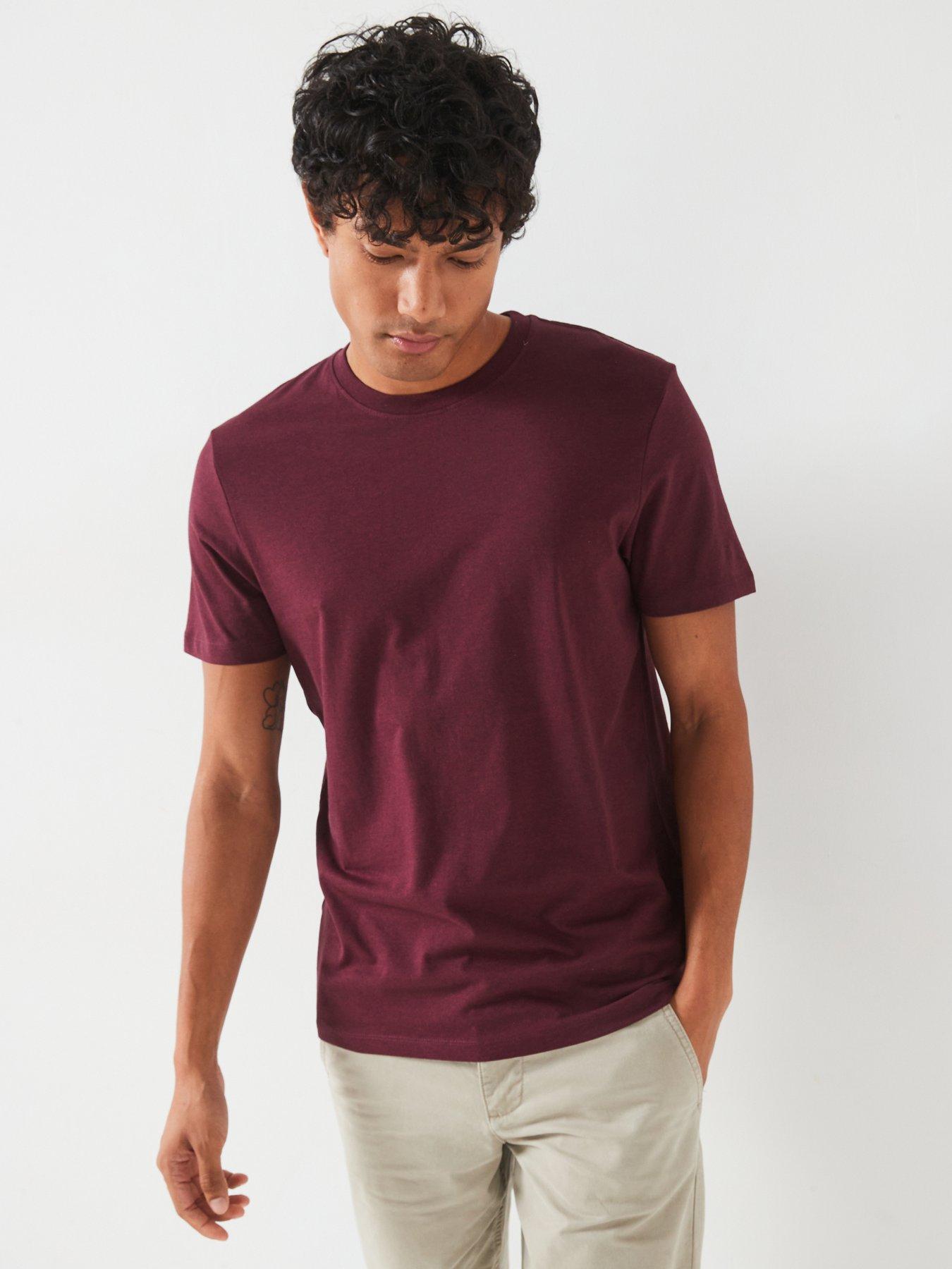 Image 5 of 6 of Very Man 3 Pack Crew Neck T-shirt - Khaki/burgundy/black