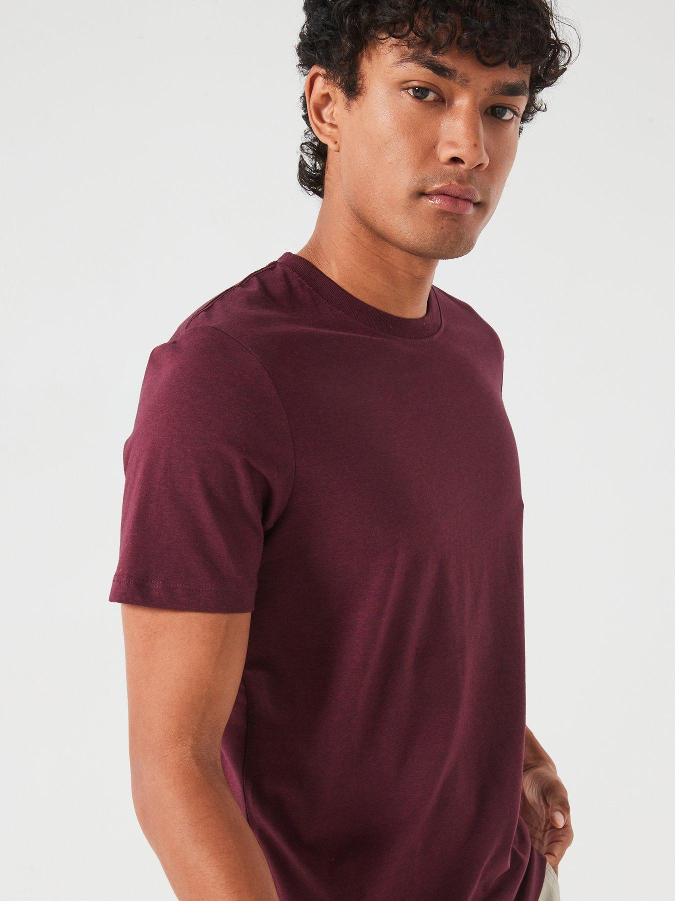 Image 6 of 6 of Very Man 3 Pack Crew Neck T-shirt - Khaki/burgundy/black