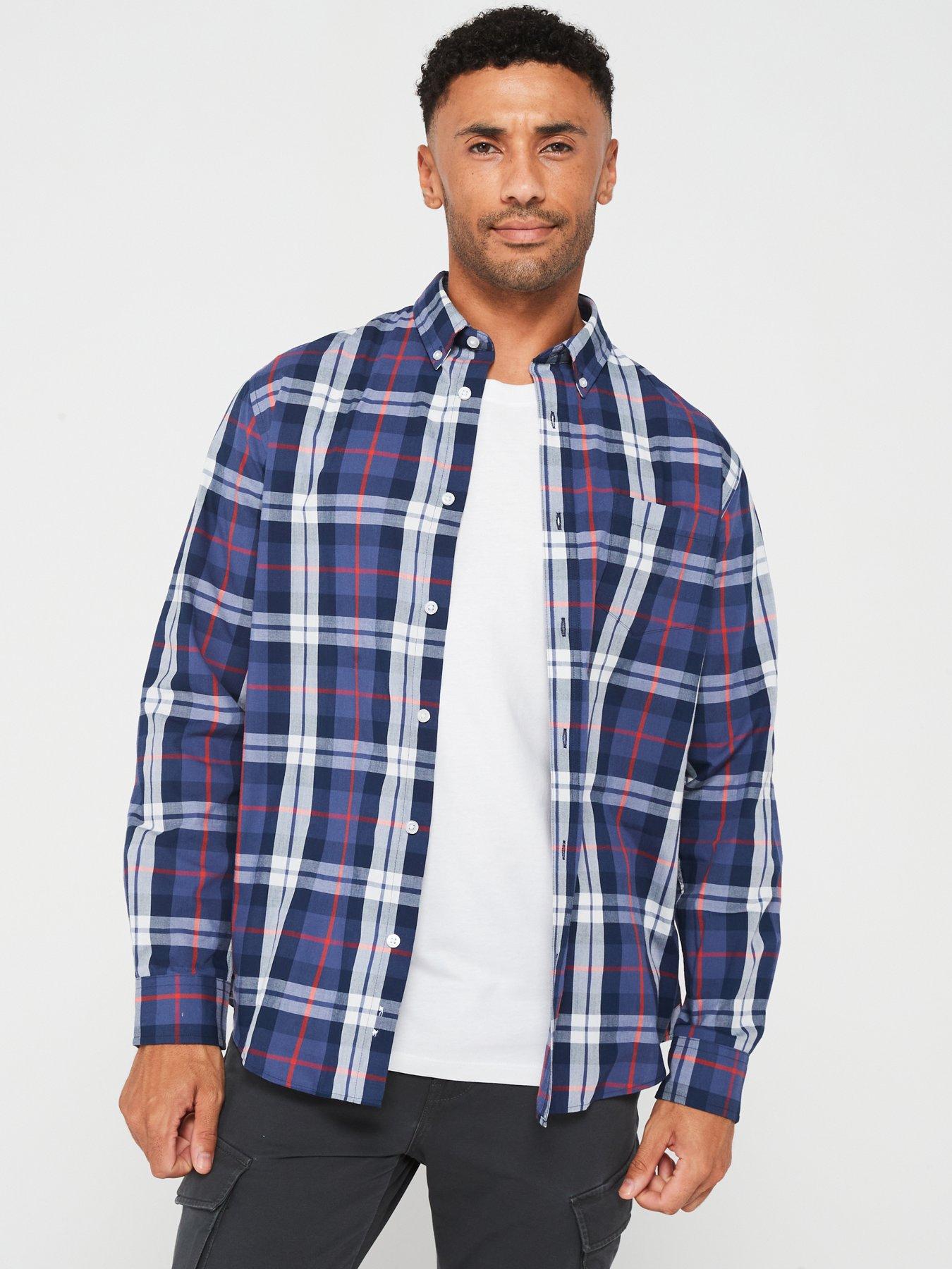 undefined Long Sleeve Check Shirt - Blue