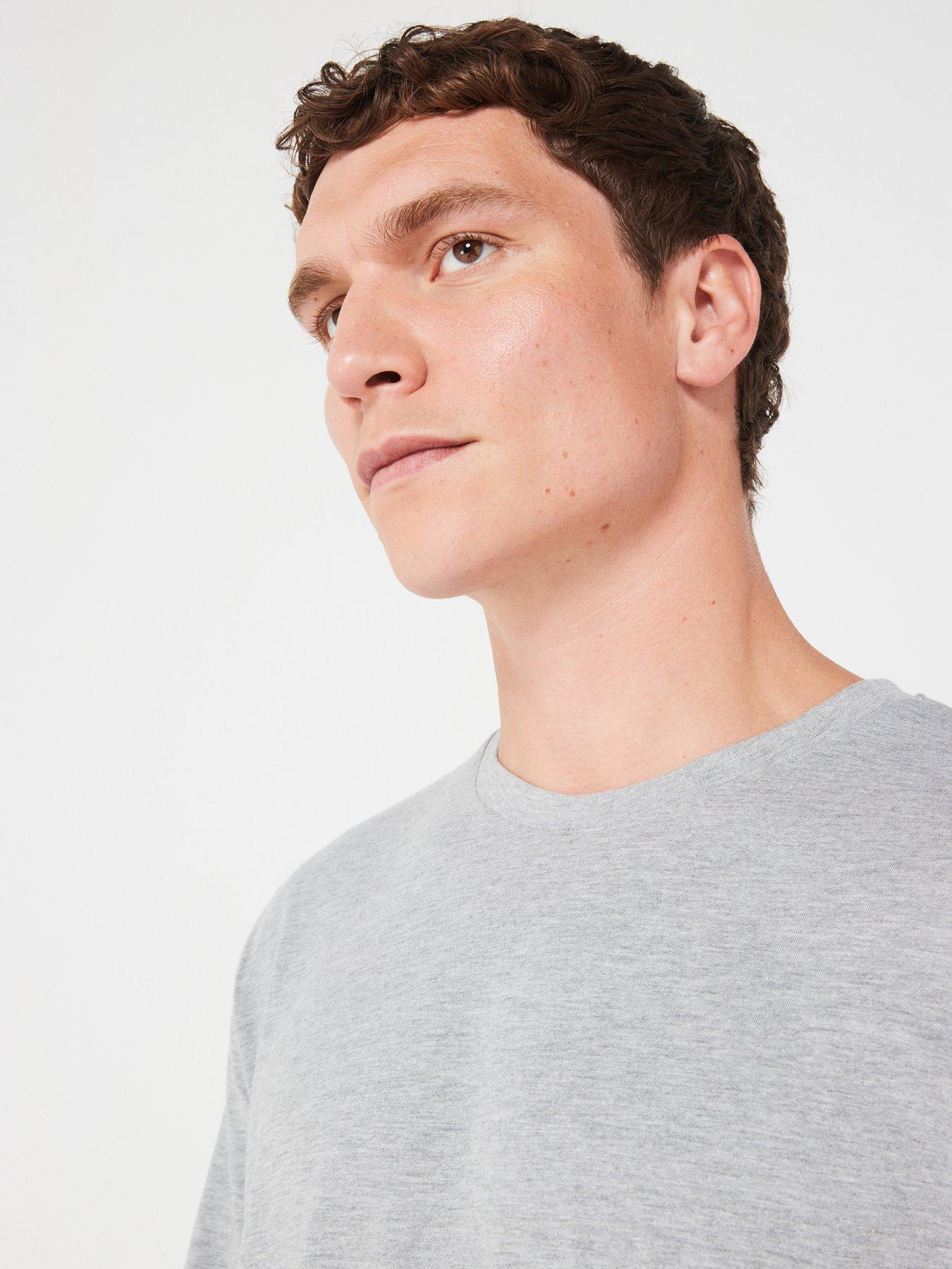Image 5 of 5 of Everyday Long Sleeve T-shirt And Jogger Pj Set - Grey Marl/navy