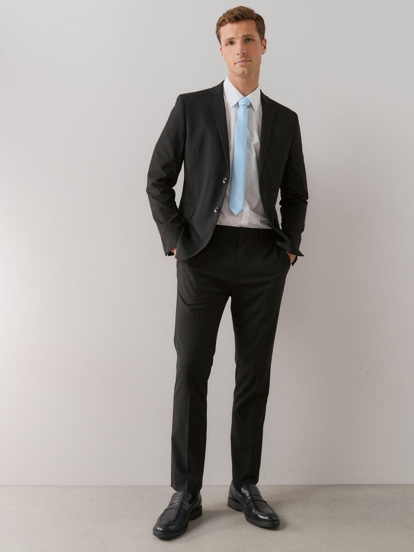 The Very Collection Slim Suit Trouser - Black