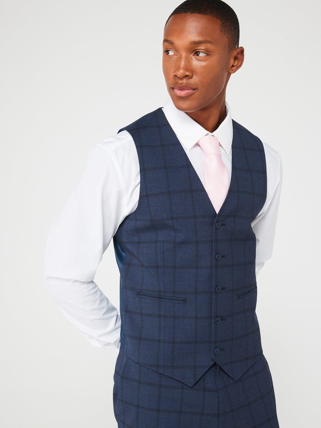 Mens checked waistcoats uk clearance
