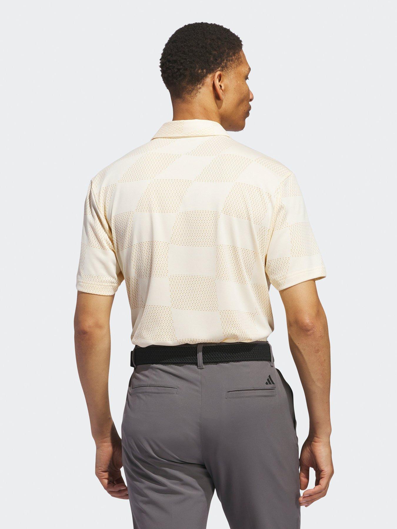 Image 2 of 5 of adidas Mens Golf Textured  Polo-yellow