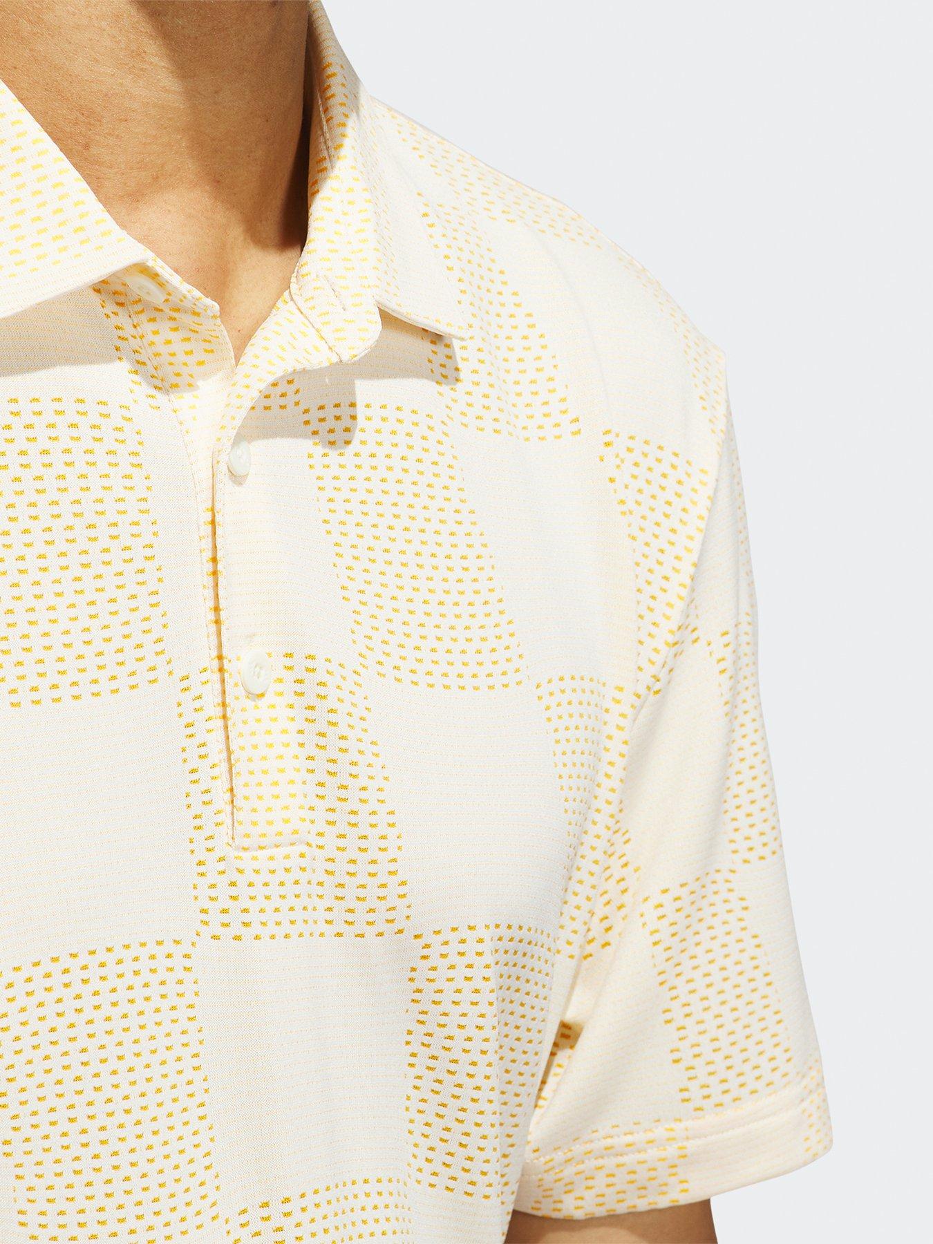 Image 5 of 5 of adidas Mens Golf Textured  Polo-yellow
