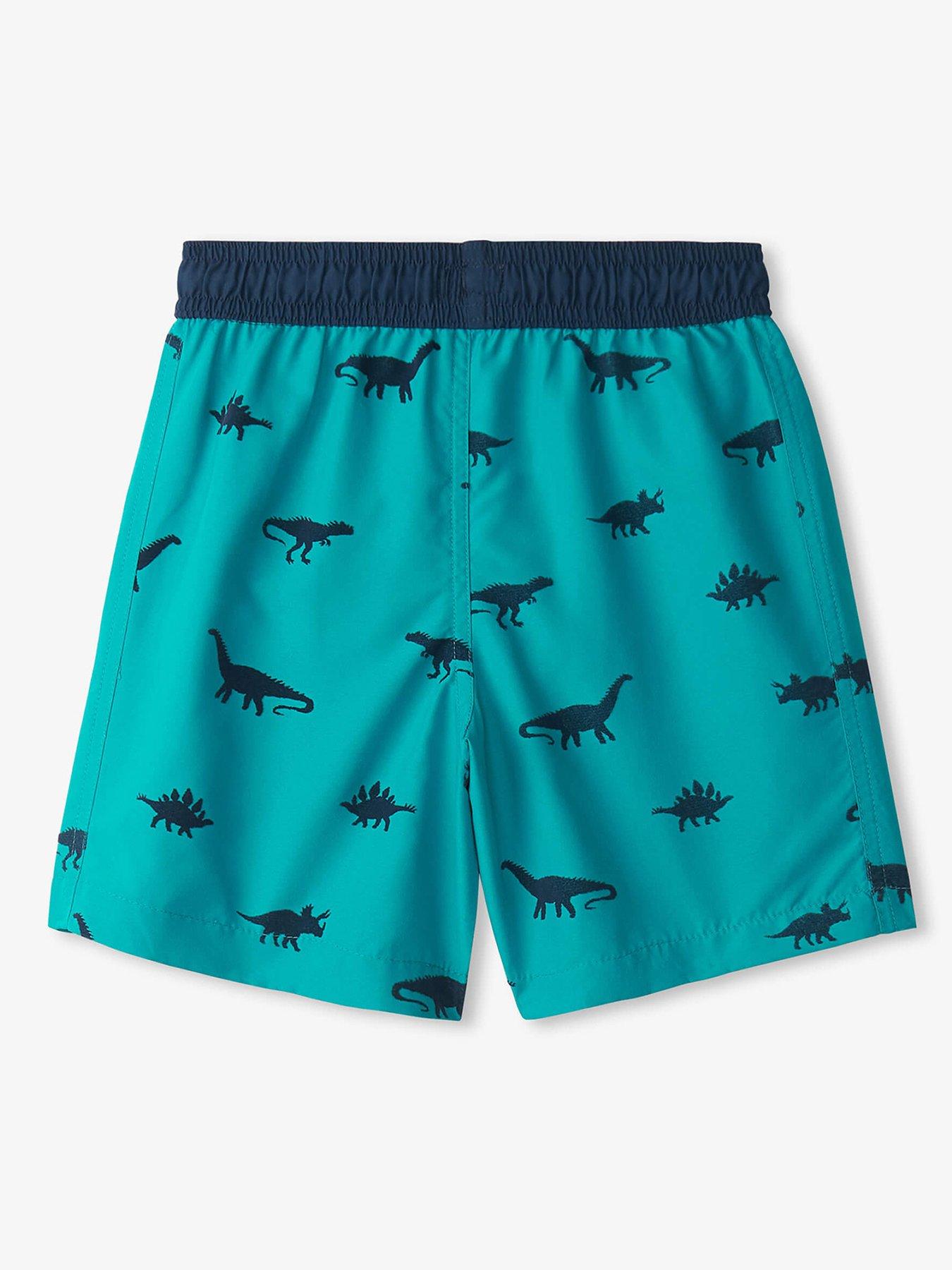 Hatley Boys Silhouette Dino Swim Trunks Tile Blue Very.co.uk
