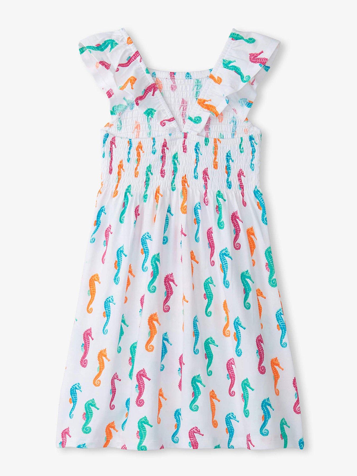 Hatley Smocked Dress - Painted Seahorses