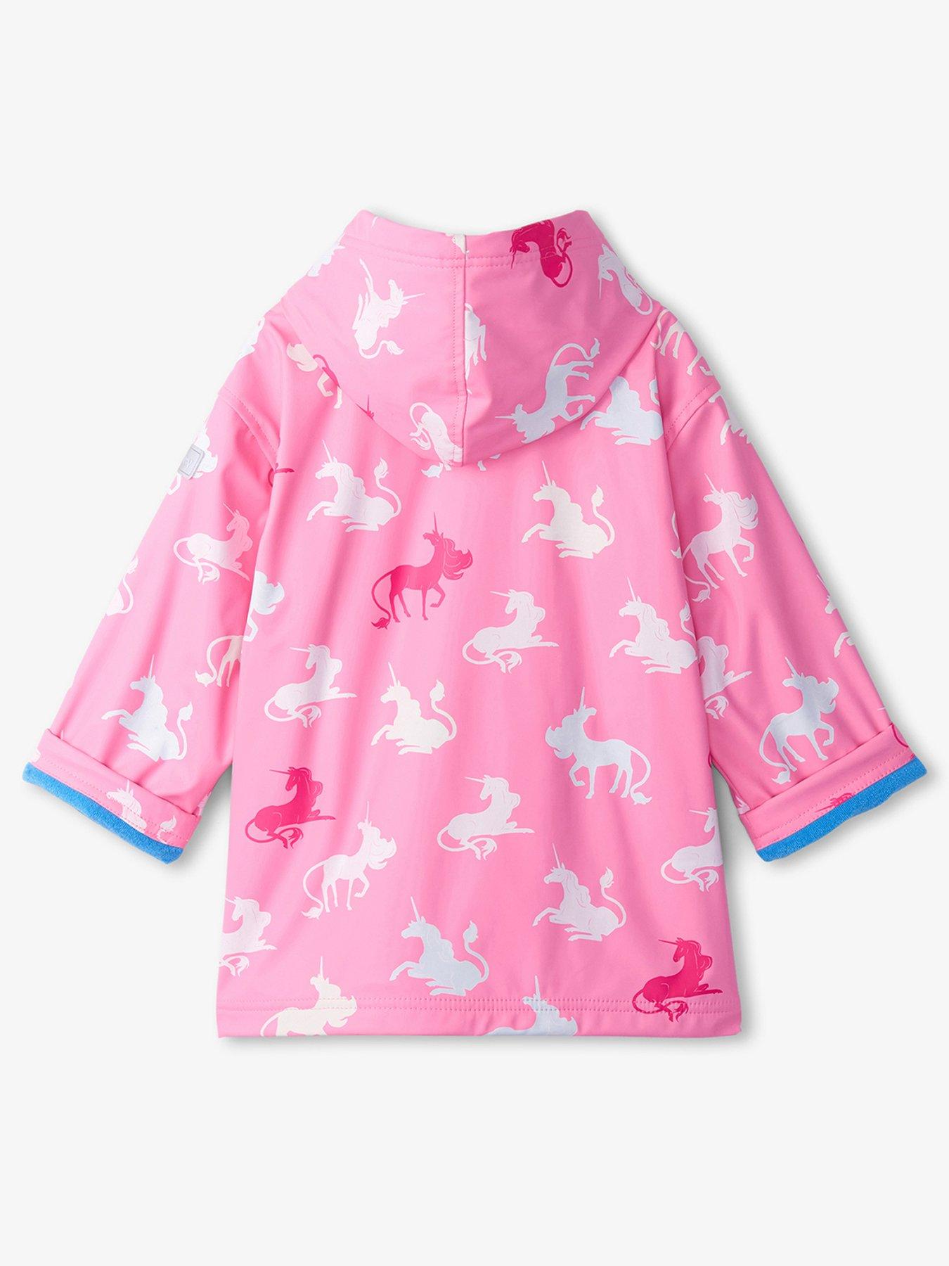 Hatley Girls Mystical Unicorn Colour Change Zip Up Rain Jacket Sachet