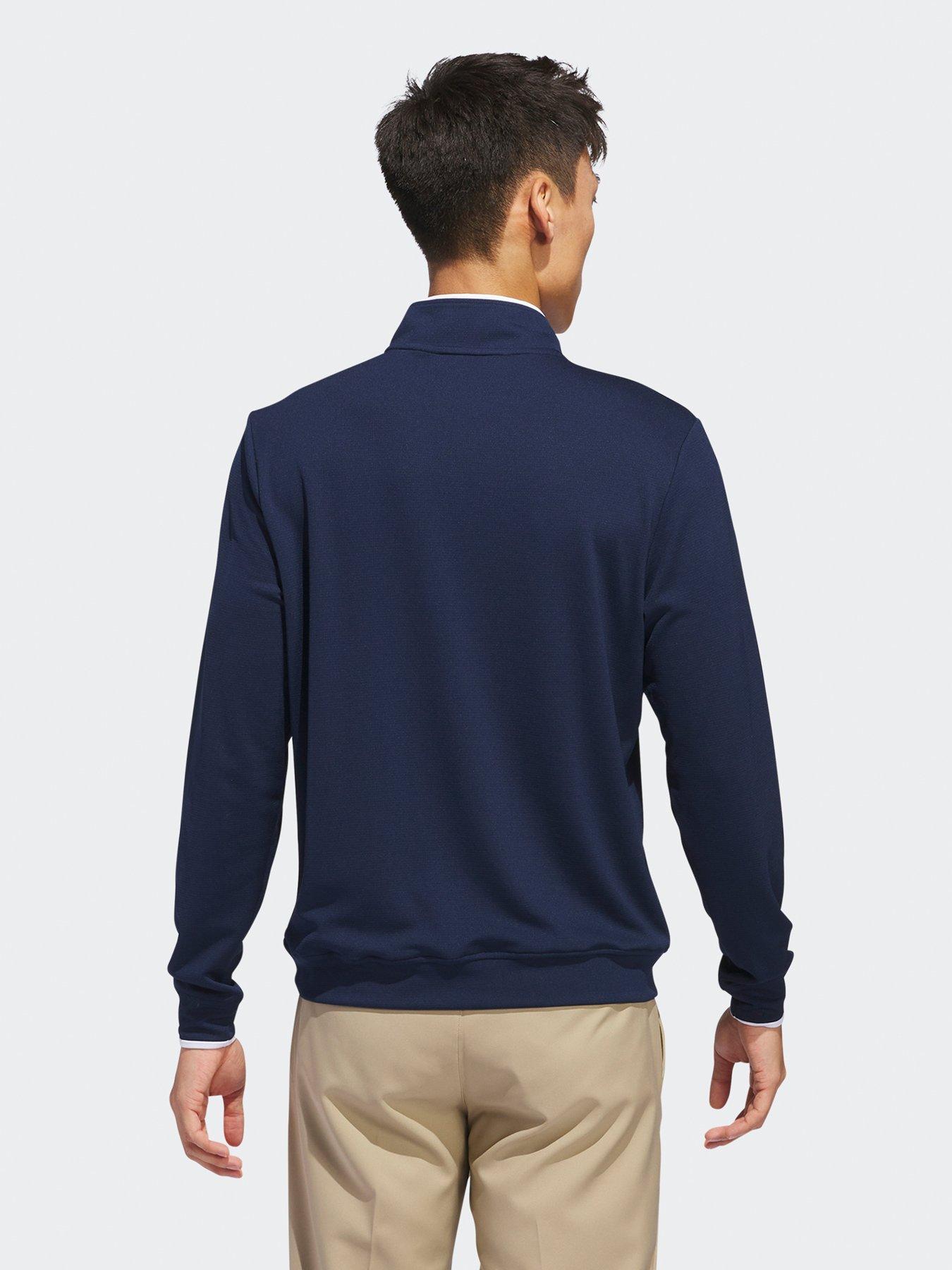 Image 2 of 5 of adidas Mens Golf Lightweight Half Zip Top-navy