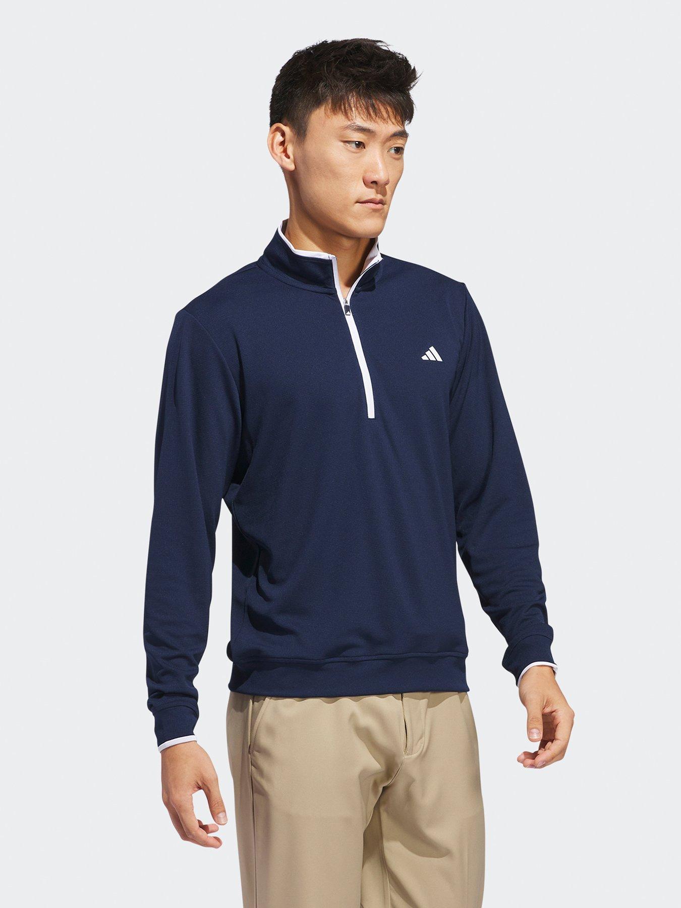 Image 3 of 5 of adidas Mens Golf Lightweight Half Zip Top-navy
