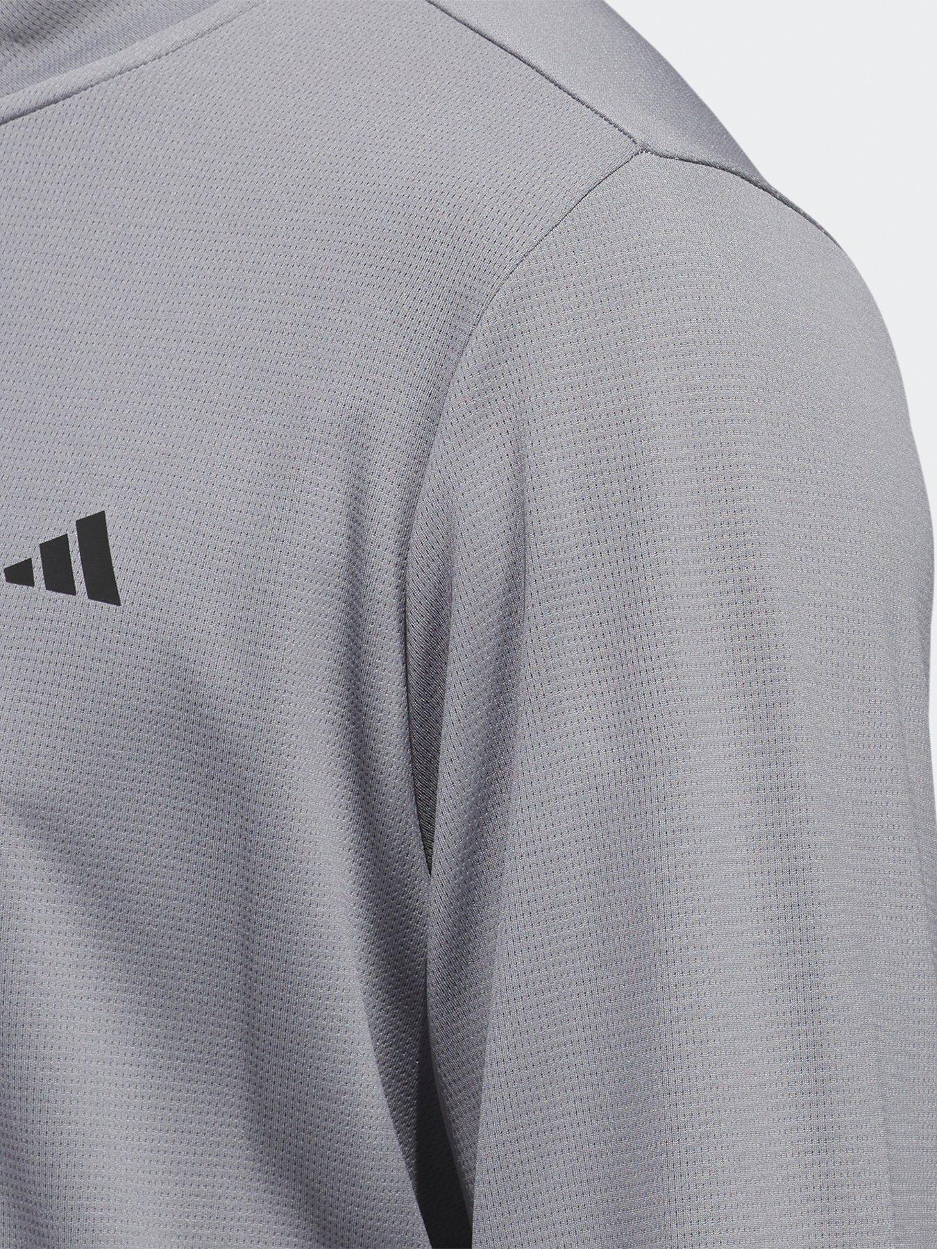 Image 4 of 5 of adidas Mens Golf Lightweight Half Zip Top-grey