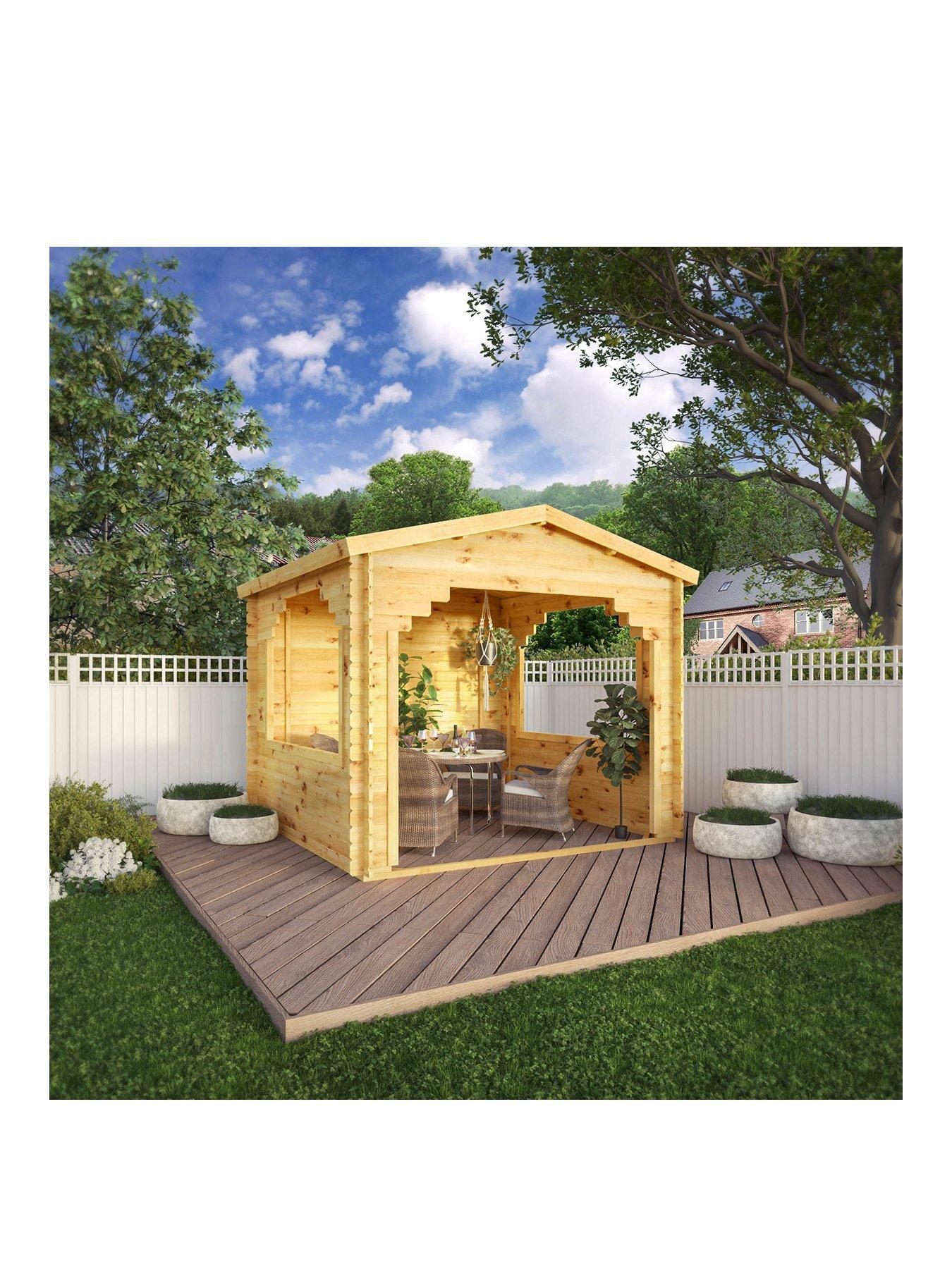 Product photograph of Mercia 3m X 3m Gazebo Log Cabin - 28mm from very.co.uk