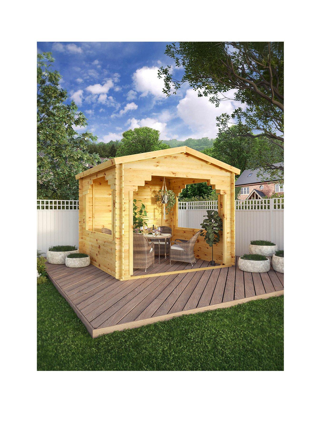 Image 1 of 7 of MERCIA 3m x 3m Gazebo Log Cabin - 28mm