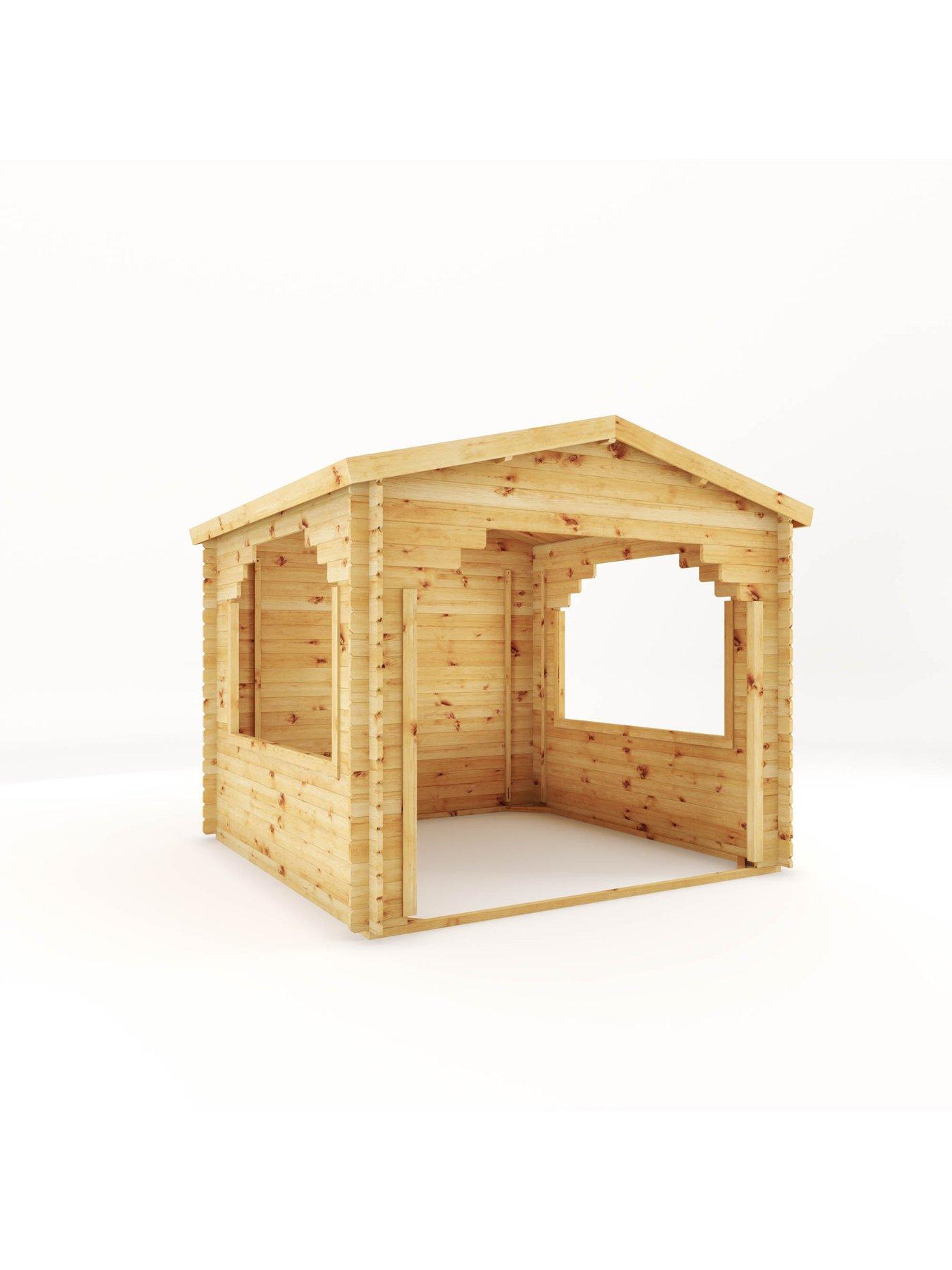 Image 2 of 7 of MERCIA 3m x 3m Gazebo Log Cabin - 28mm