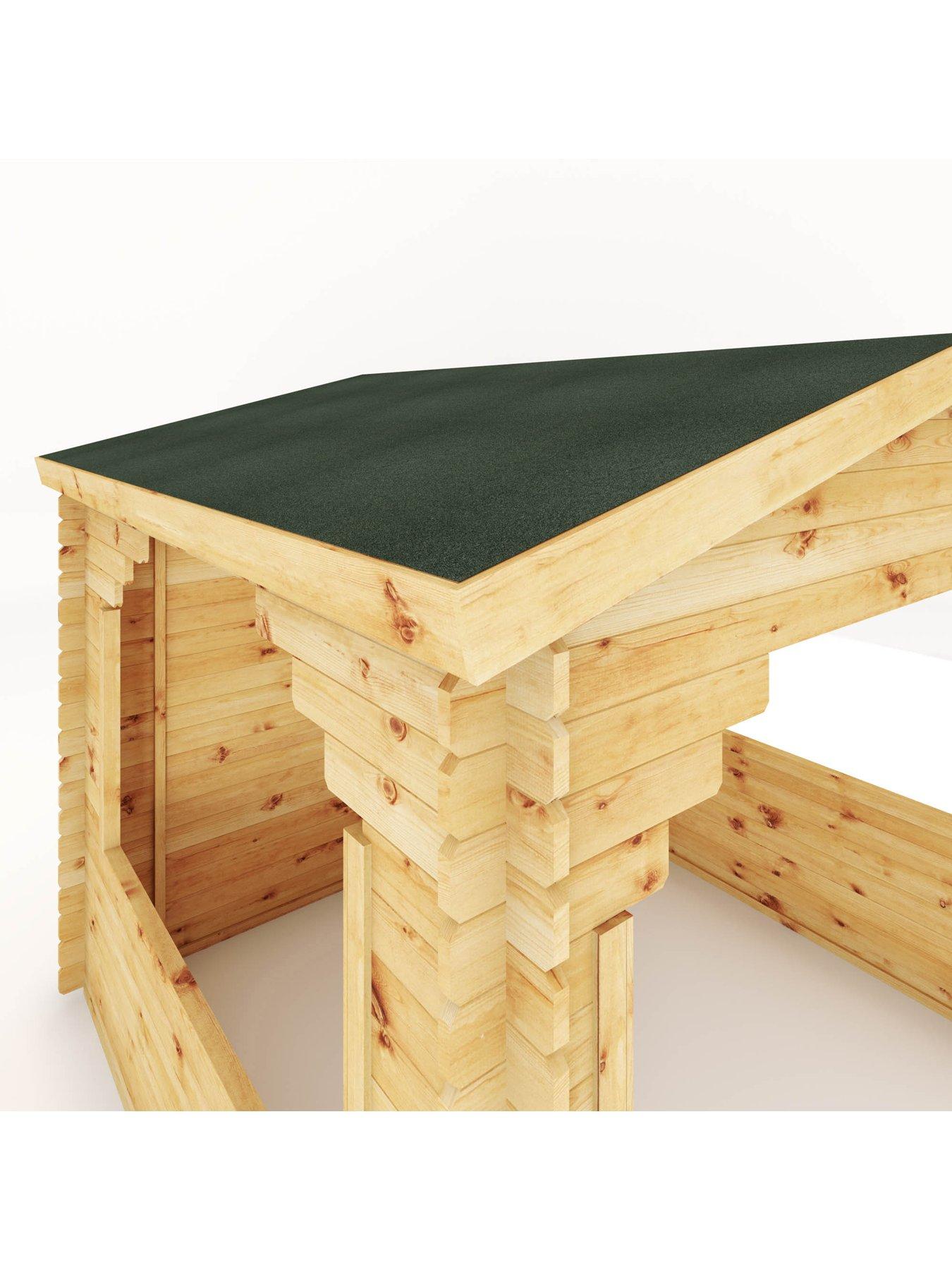 Image 4 of 7 of MERCIA 3m x 3m Gazebo Log Cabin - 28mm
