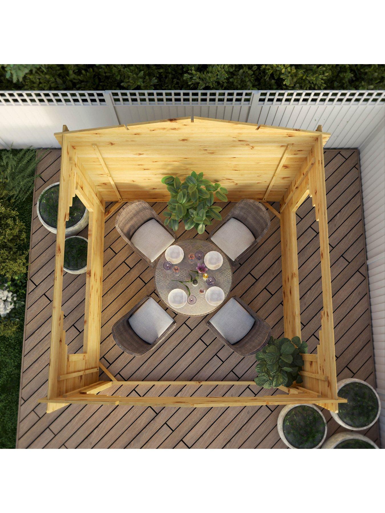 Image 5 of 7 of MERCIA 3m x 3m Gazebo Log Cabin - 28mm