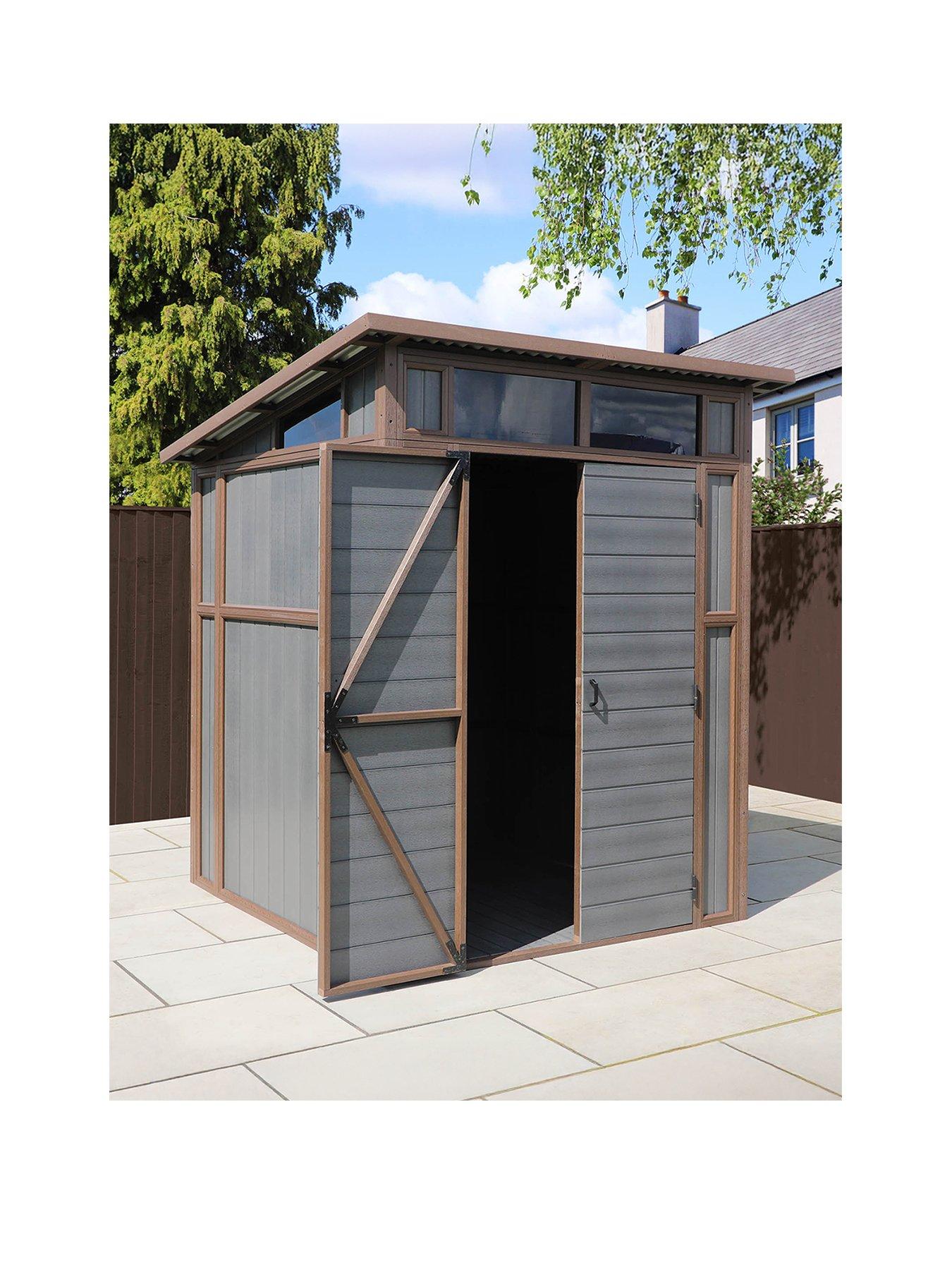 Product photograph of Mercia 7 X 7 Premium Composite Pent Shed from very.co.uk