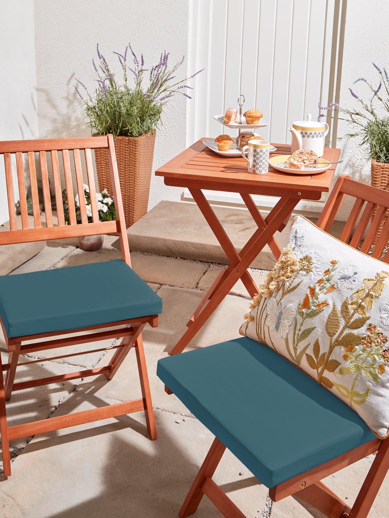 Product photograph of Very Home Pack Of 2 Seat Pads - Blue from very.co.uk