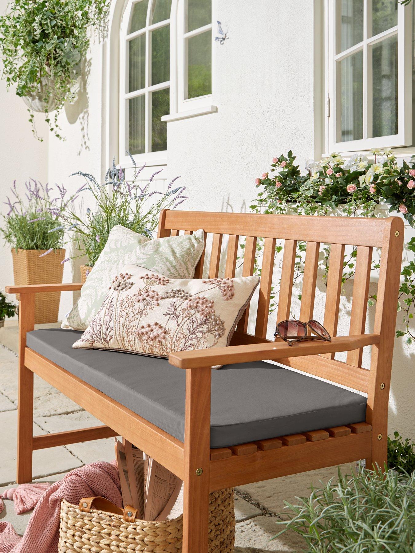 Grey outdoor bench cushion best sale