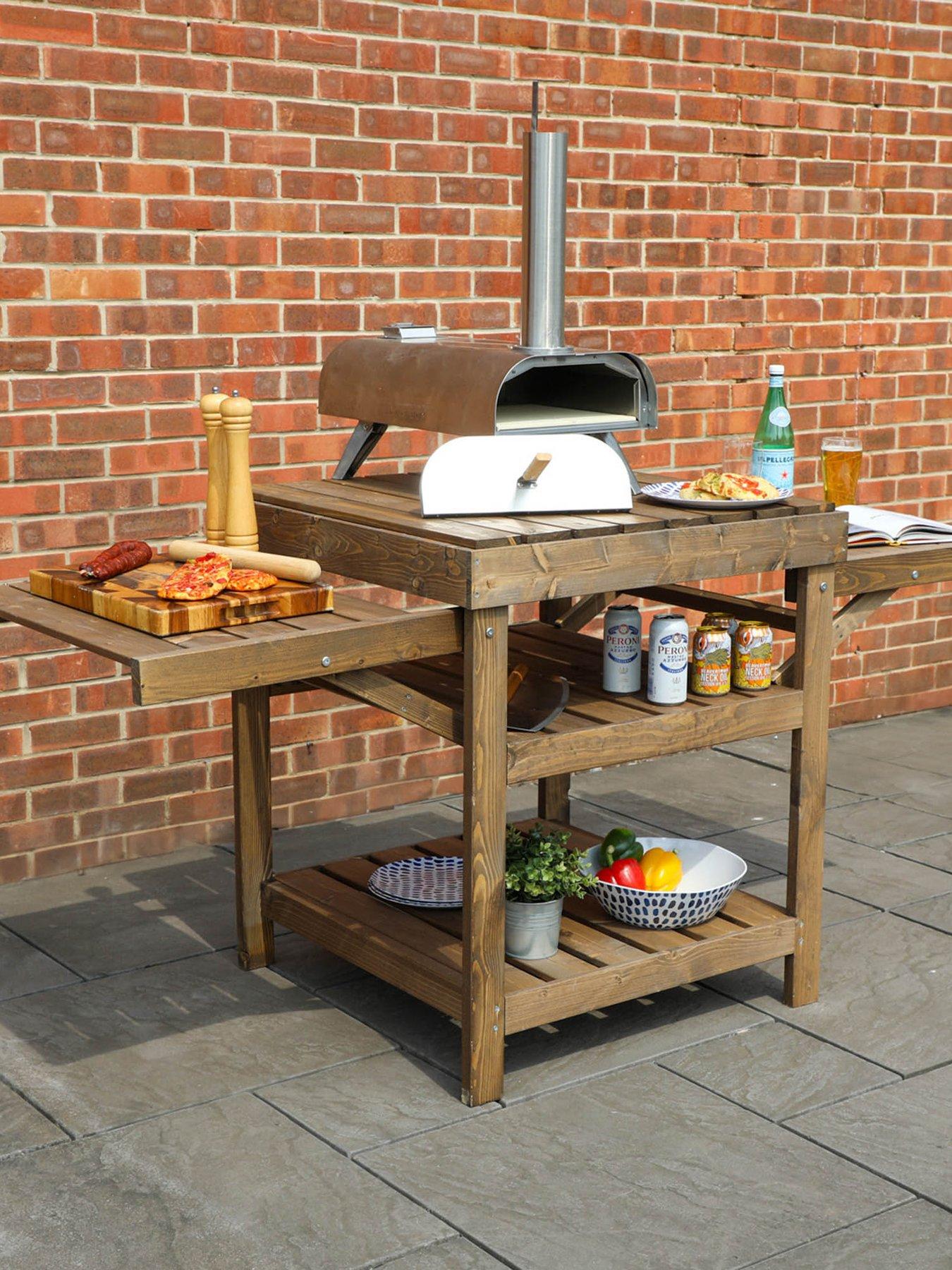 Product photograph of Mercia Pressure-treated Pizza Oven Bbq Table from very.co.uk