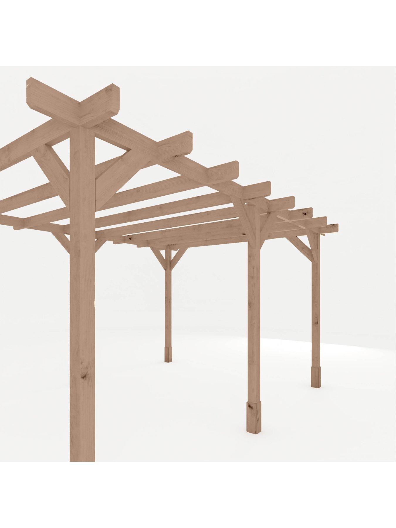 MERCIA 3m x 4m Pressure Treated Pergola | Very.co.uk