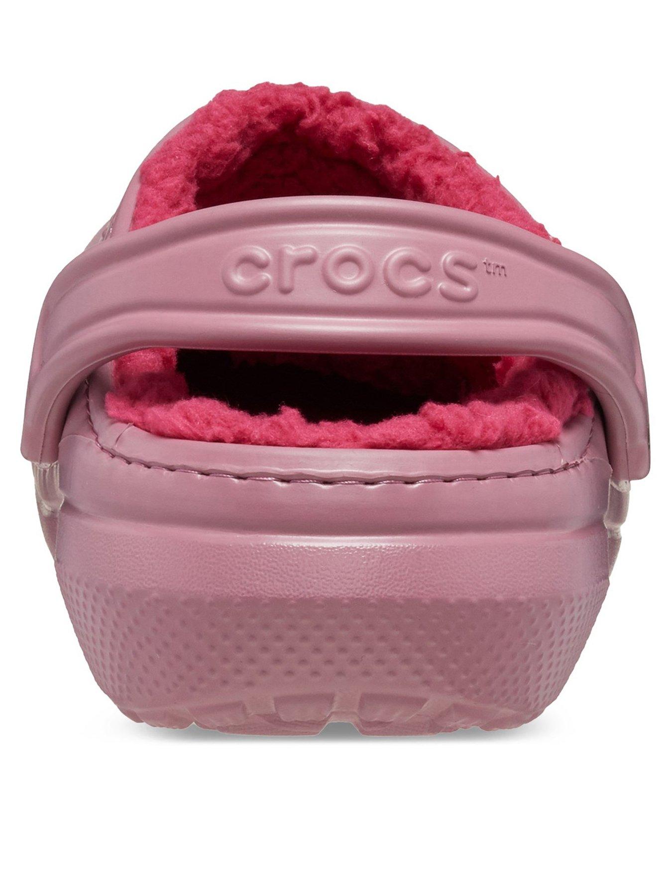 Crocs Classic Lined Clog Unisex - Cassis - Pink | Very.co.uk