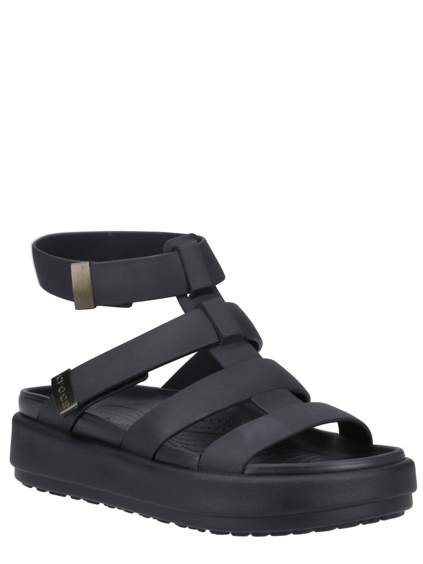 Crocs Brooklyn Luxe Gladiator - Black | Very.co.uk