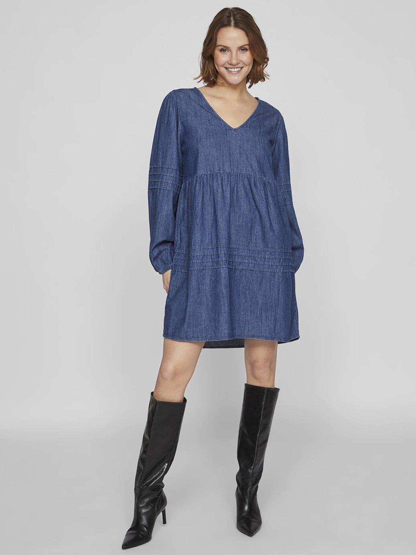 undefined Denim Dress - Medium Blue
