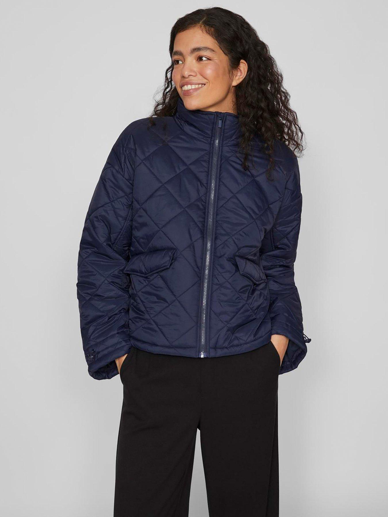 DKNY Sport Women's Small Black Logo Puffer Hooded Weatherproof Jacket