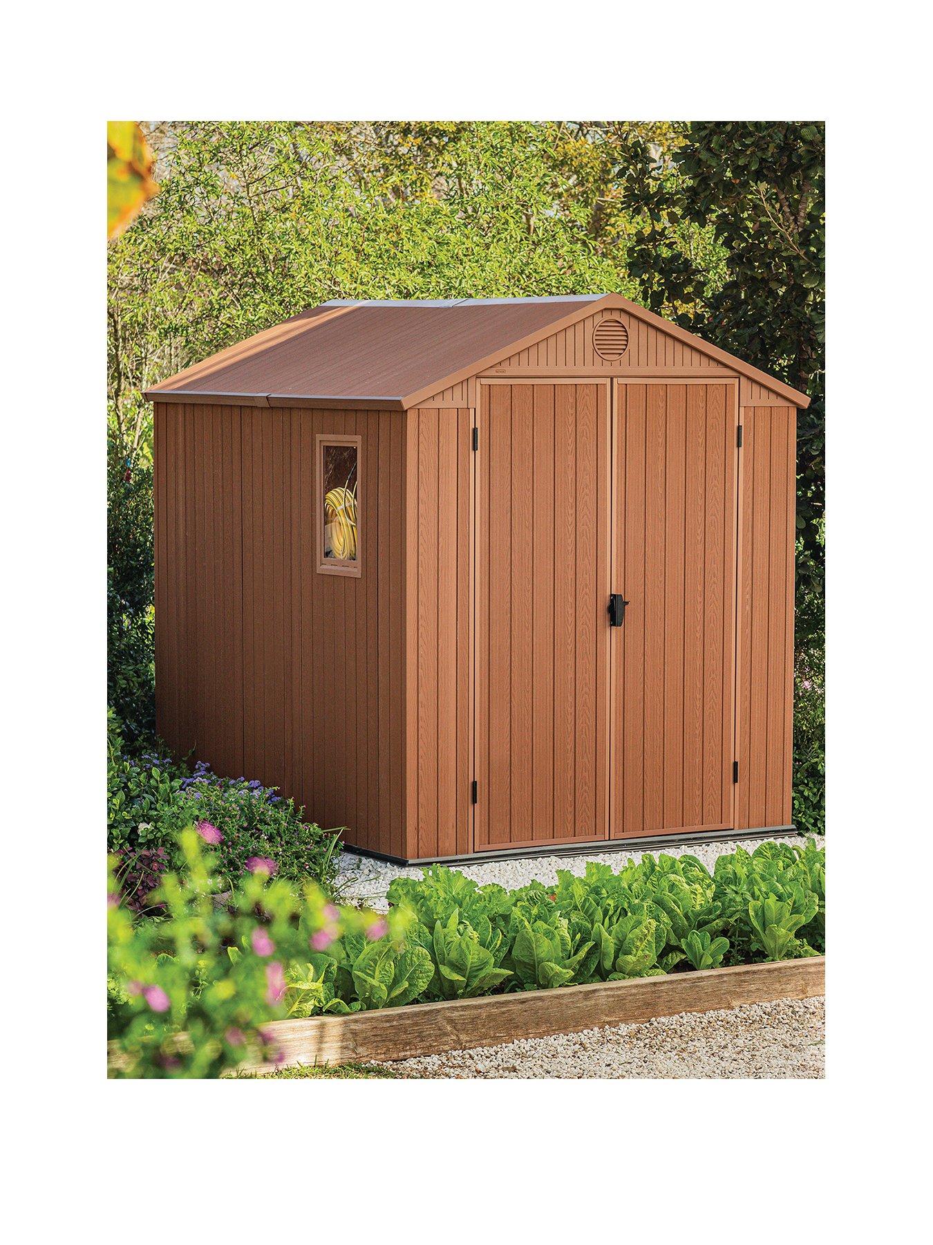 Product photograph of Keter Darwin 6x8ft Shed - Brown from very.co.uk