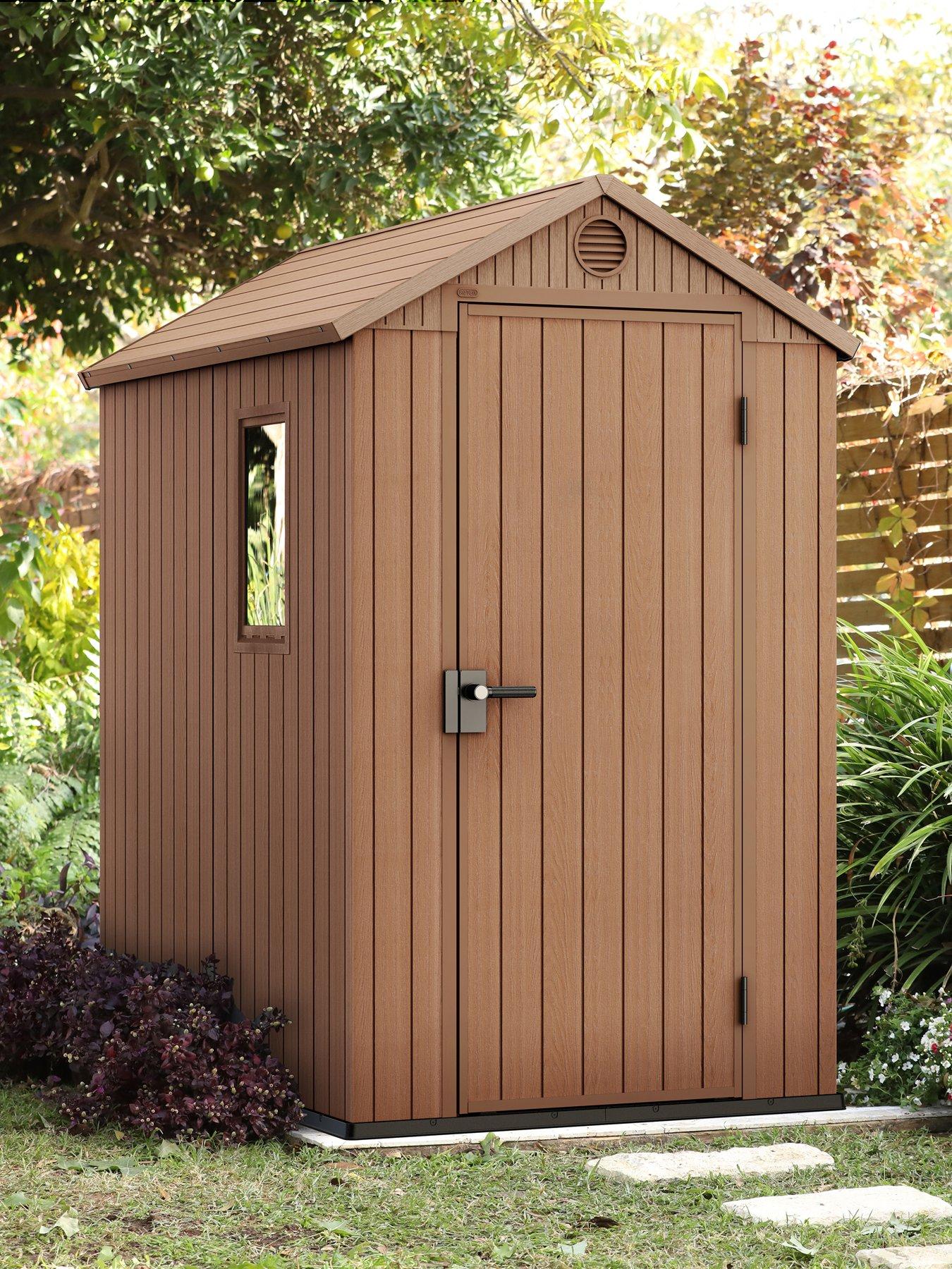 Product photograph of Keter Darwin 4x6ft Shed - Brown from very.co.uk