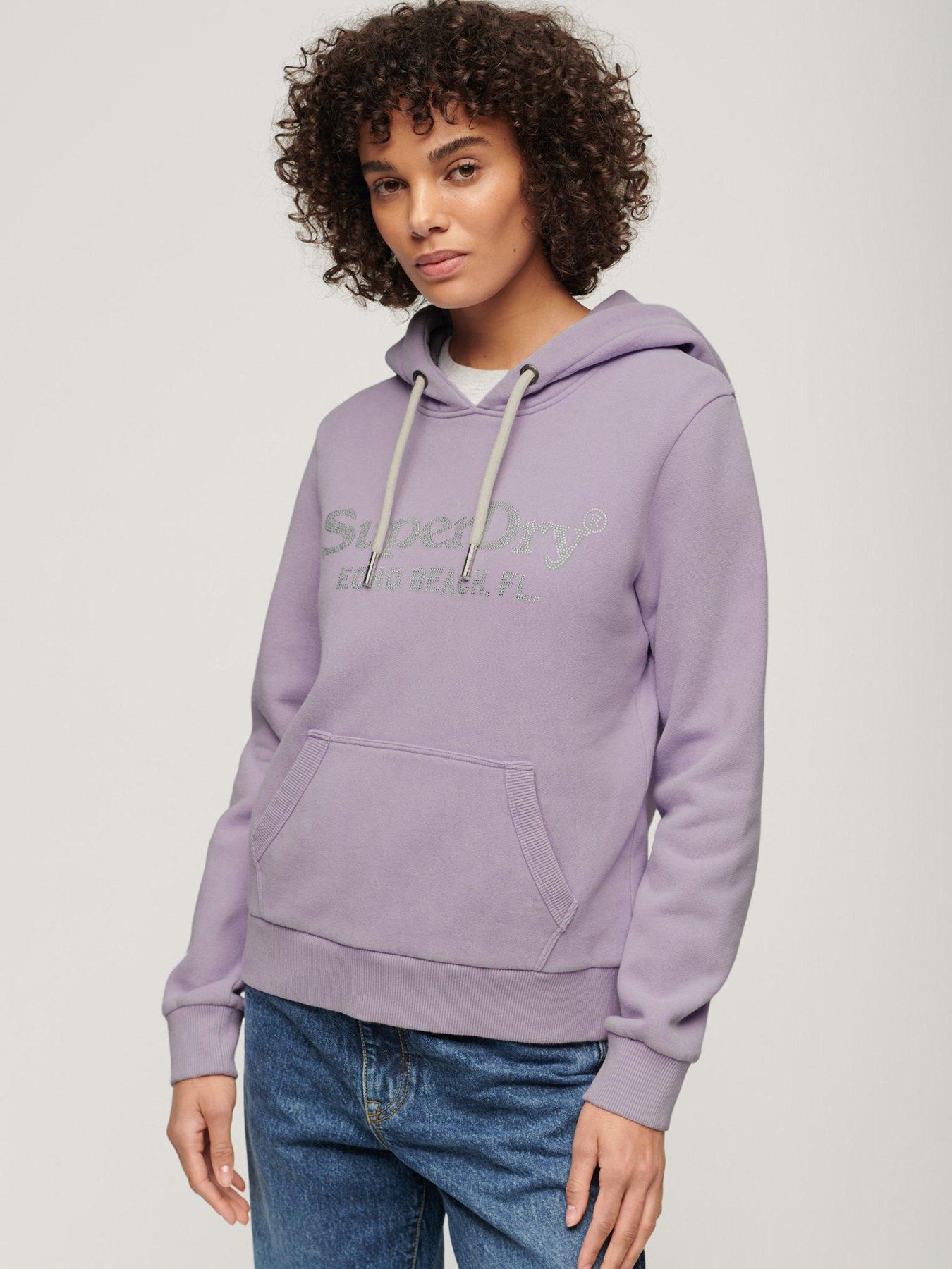 Purple superdry store hoodie