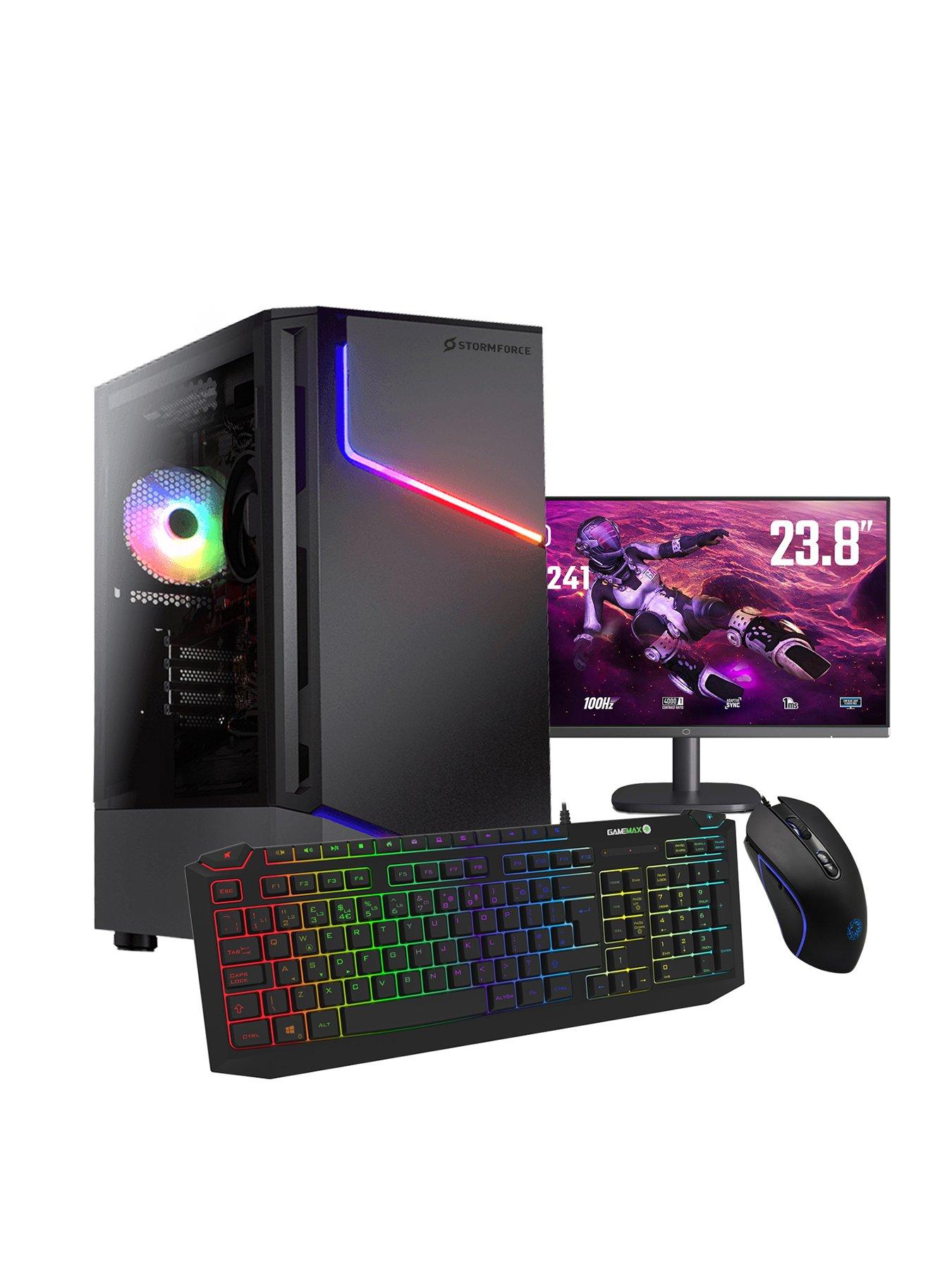 Horizon 500 R5 16GB 500GB Integrated Gaming PC, 24 Inch Monitor, Keyboard  and Mouse Bundle