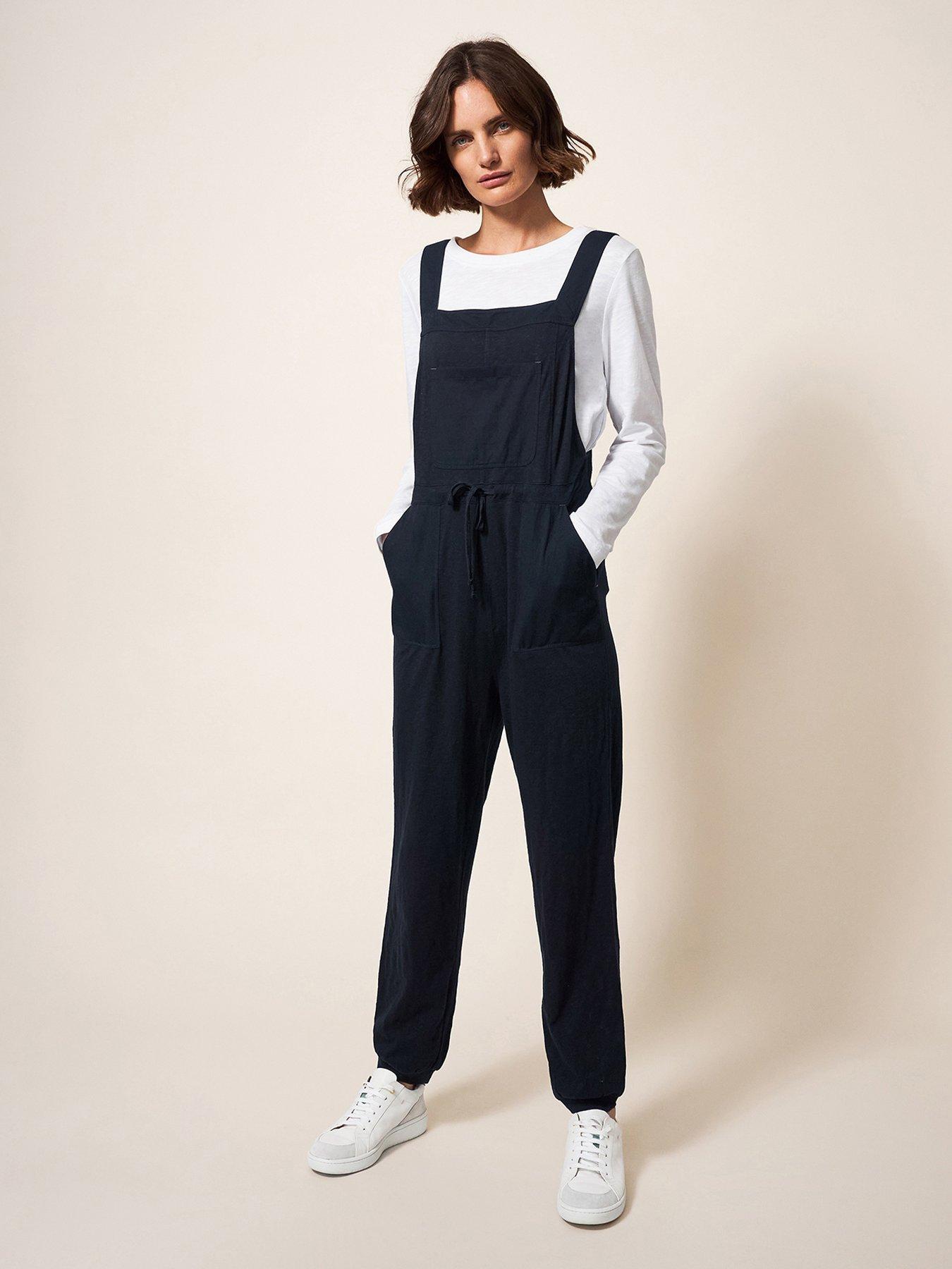 Daphne Dungarees Whitestuff Dungarees Overalls Black Cotton