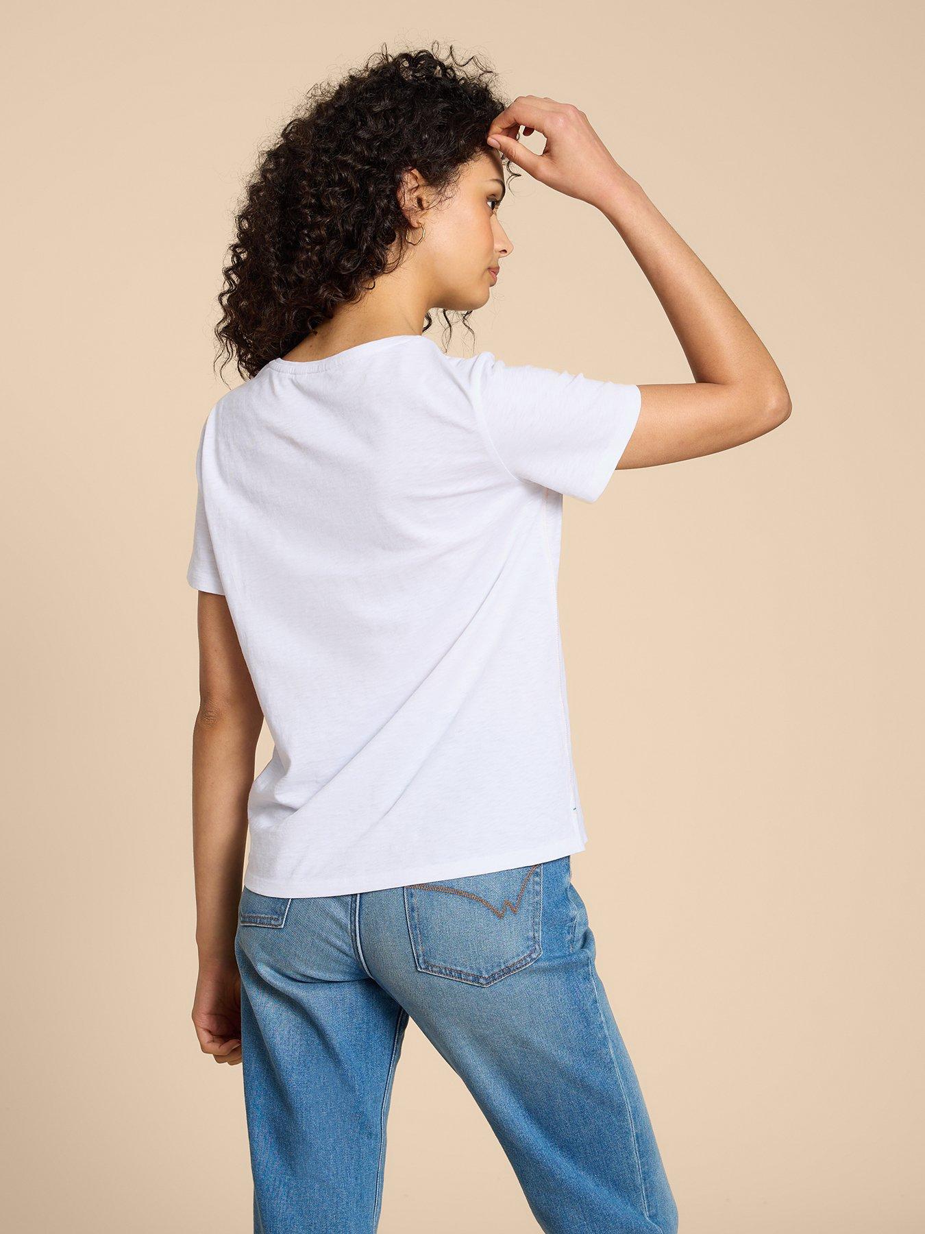 Image 2 of 6 of White Stuff Abbie T-Shirt - White