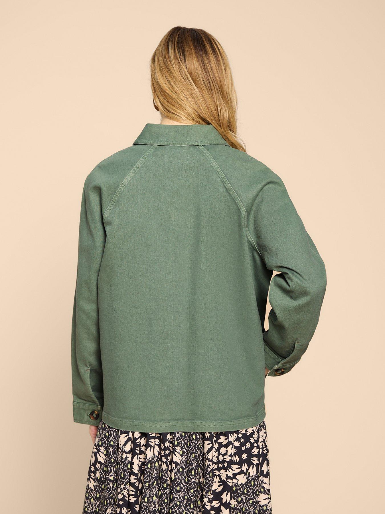 White Stuff Eden Denim Jacket - Green | very.co.uk